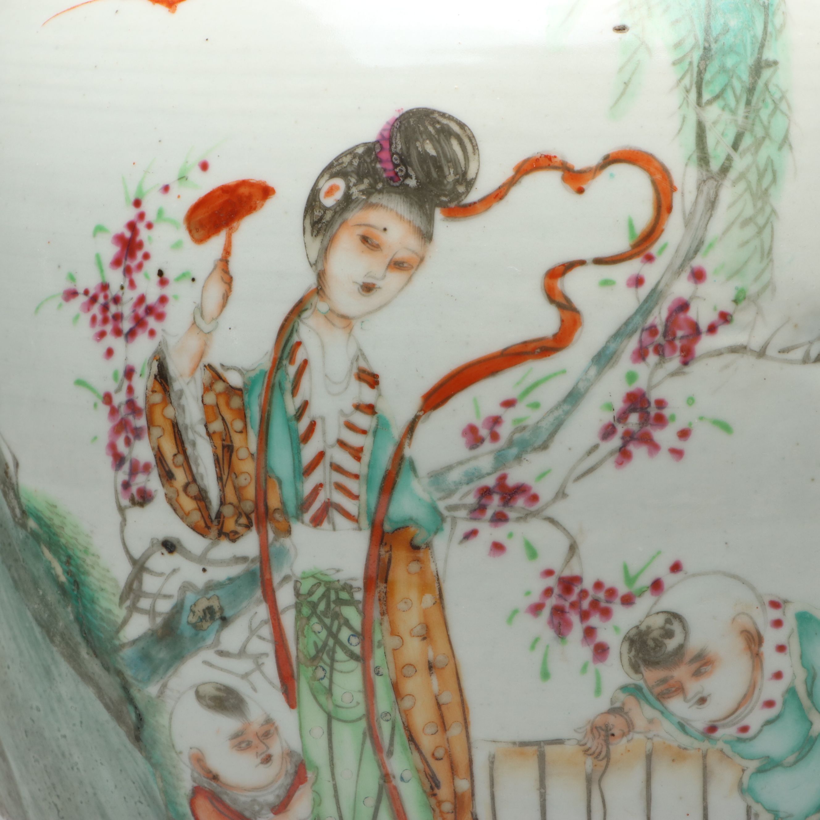 Chinese Republic Period Hand-Painted Porcelain Ginger Jar, Mid-20th C.