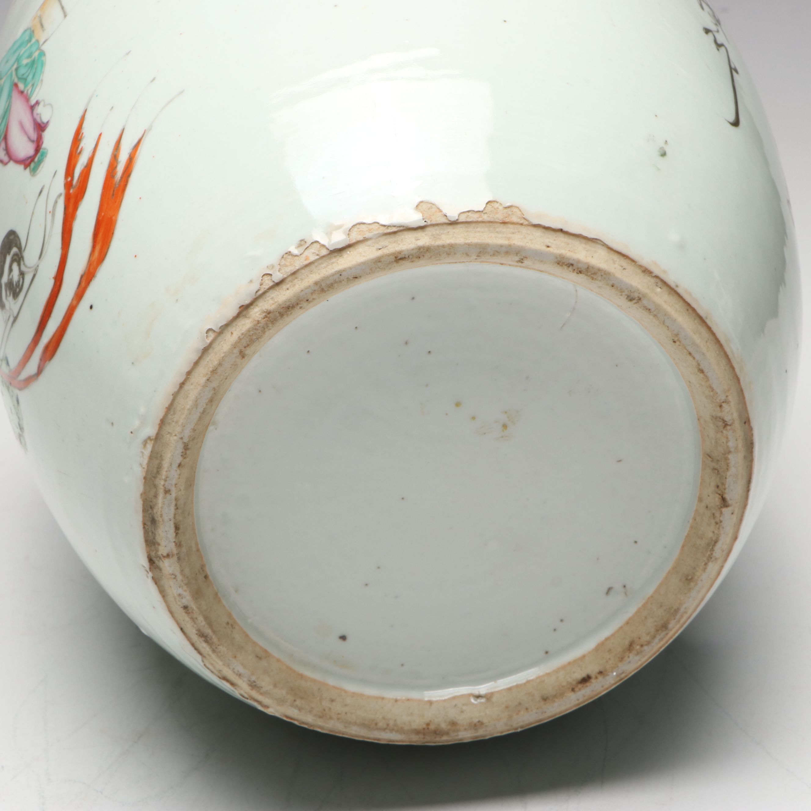 Chinese Republic Period Hand-Painted Porcelain Ginger Jar, Mid-20th C.