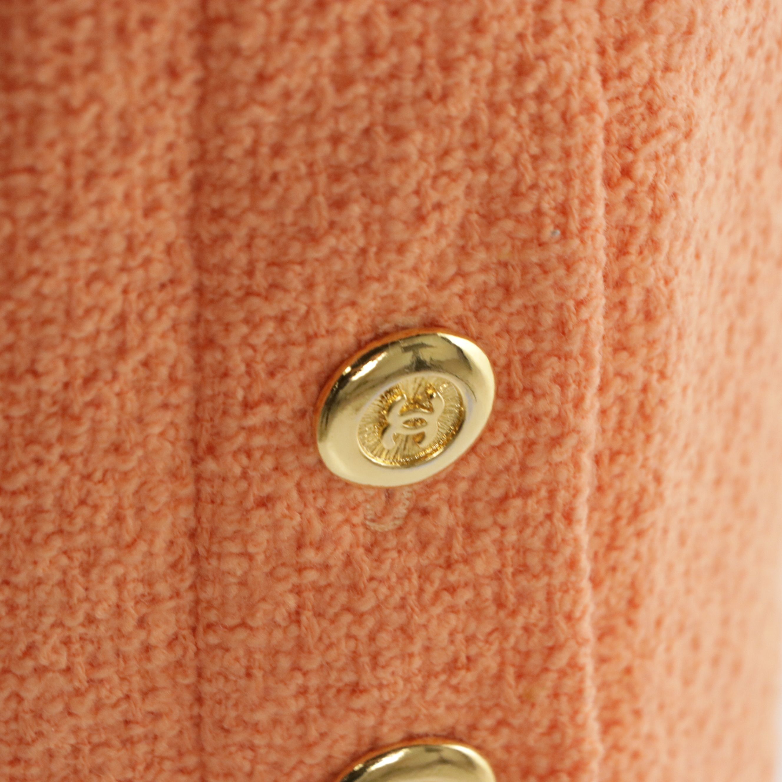 Chanel Boutique Skirt in Orange Wool Tweed