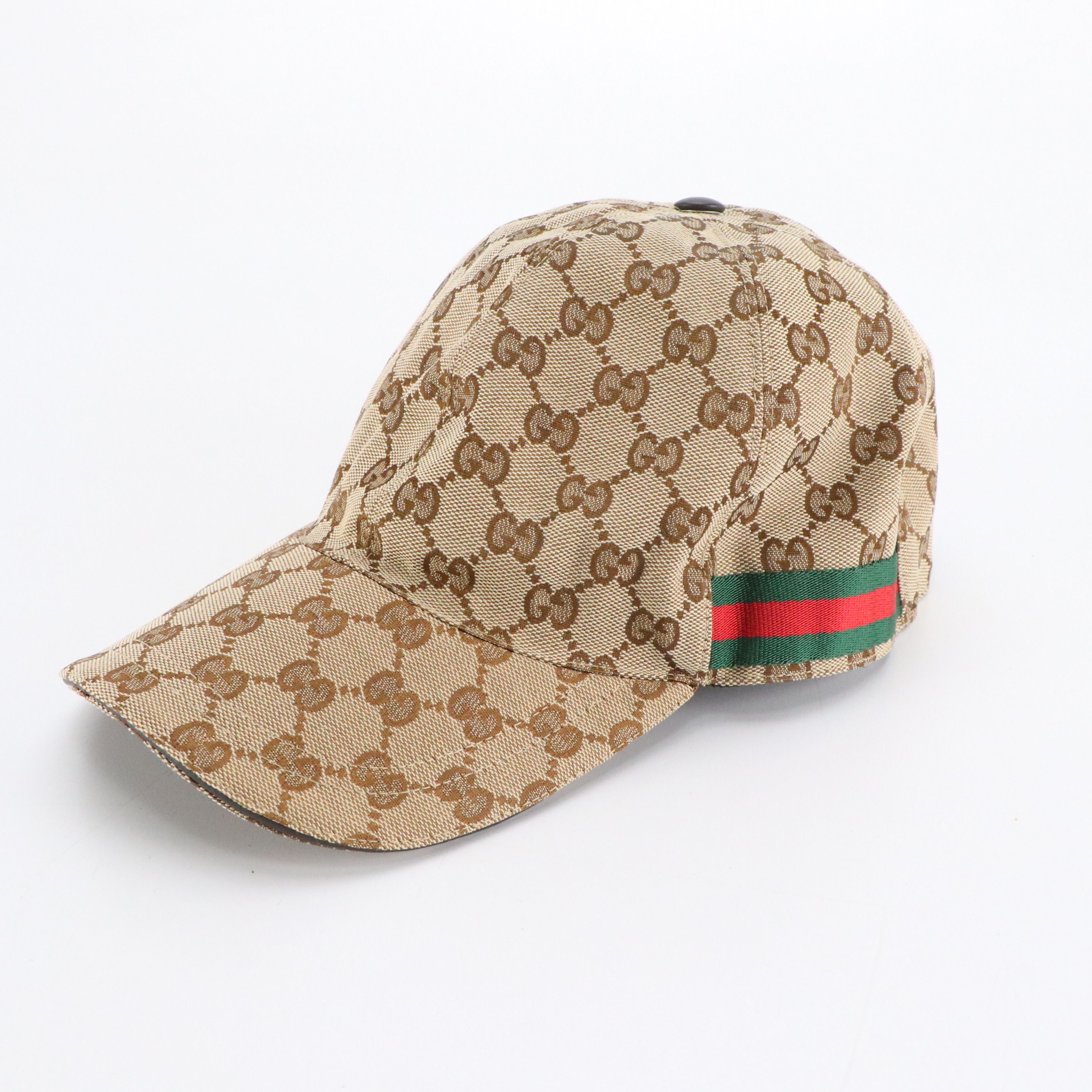 Gucci GG Canvas Baseball Cap with Web Stripe Accents