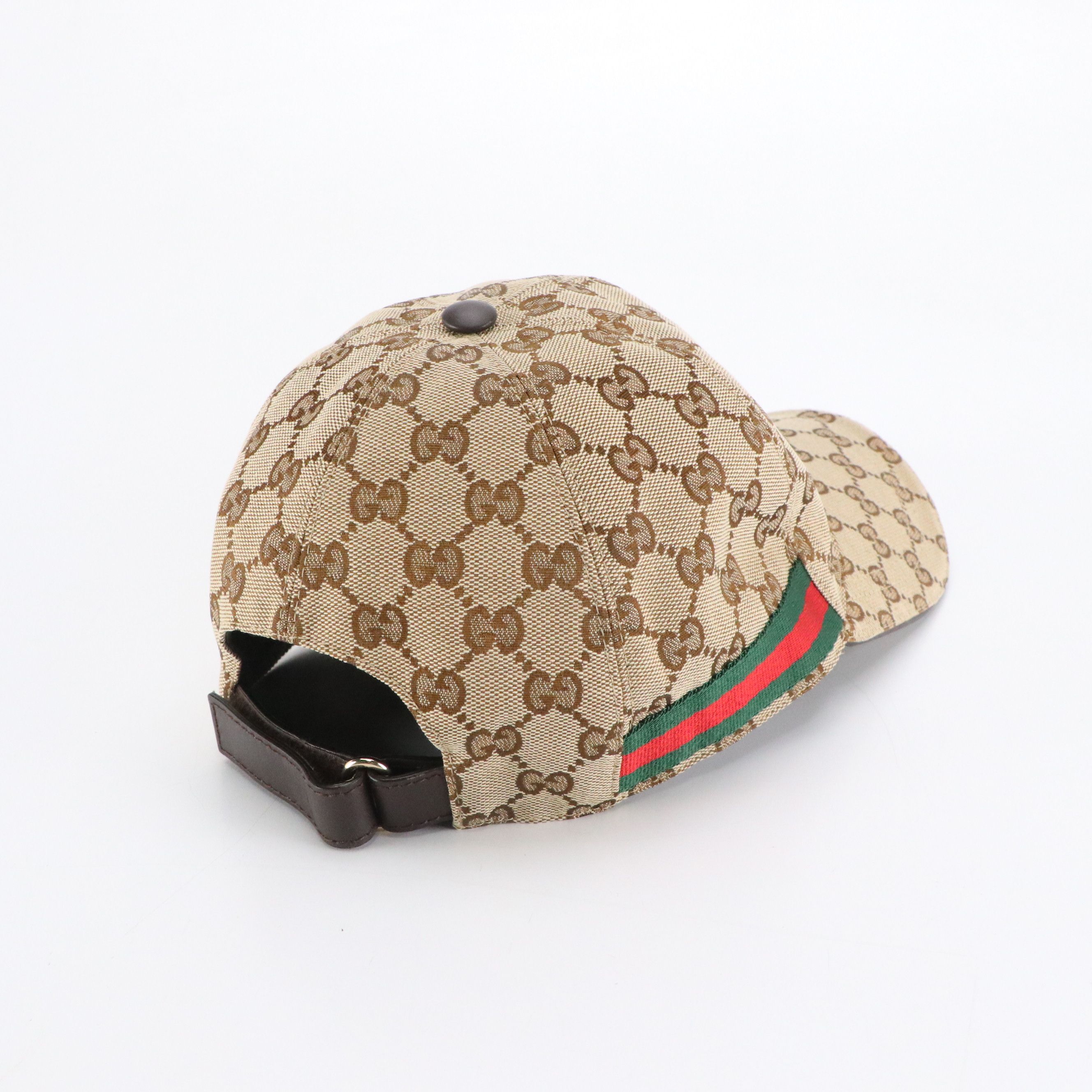 Gucci GG Canvas Baseball Cap with Web Stripe Accents