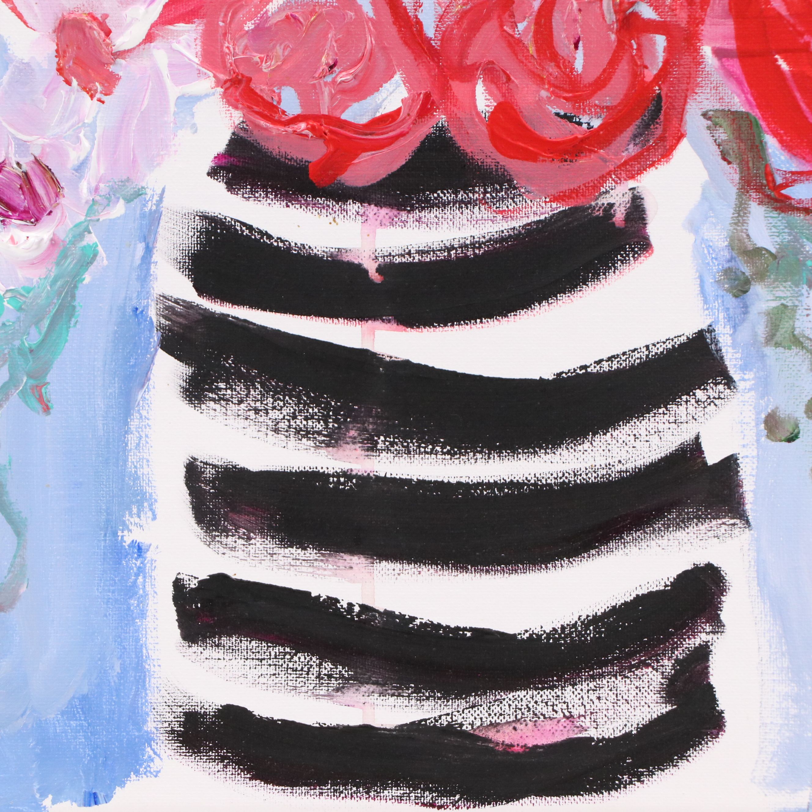 Kait Roberts Floral Acrylic Painting "Breakfast at Tiffany's," 2025