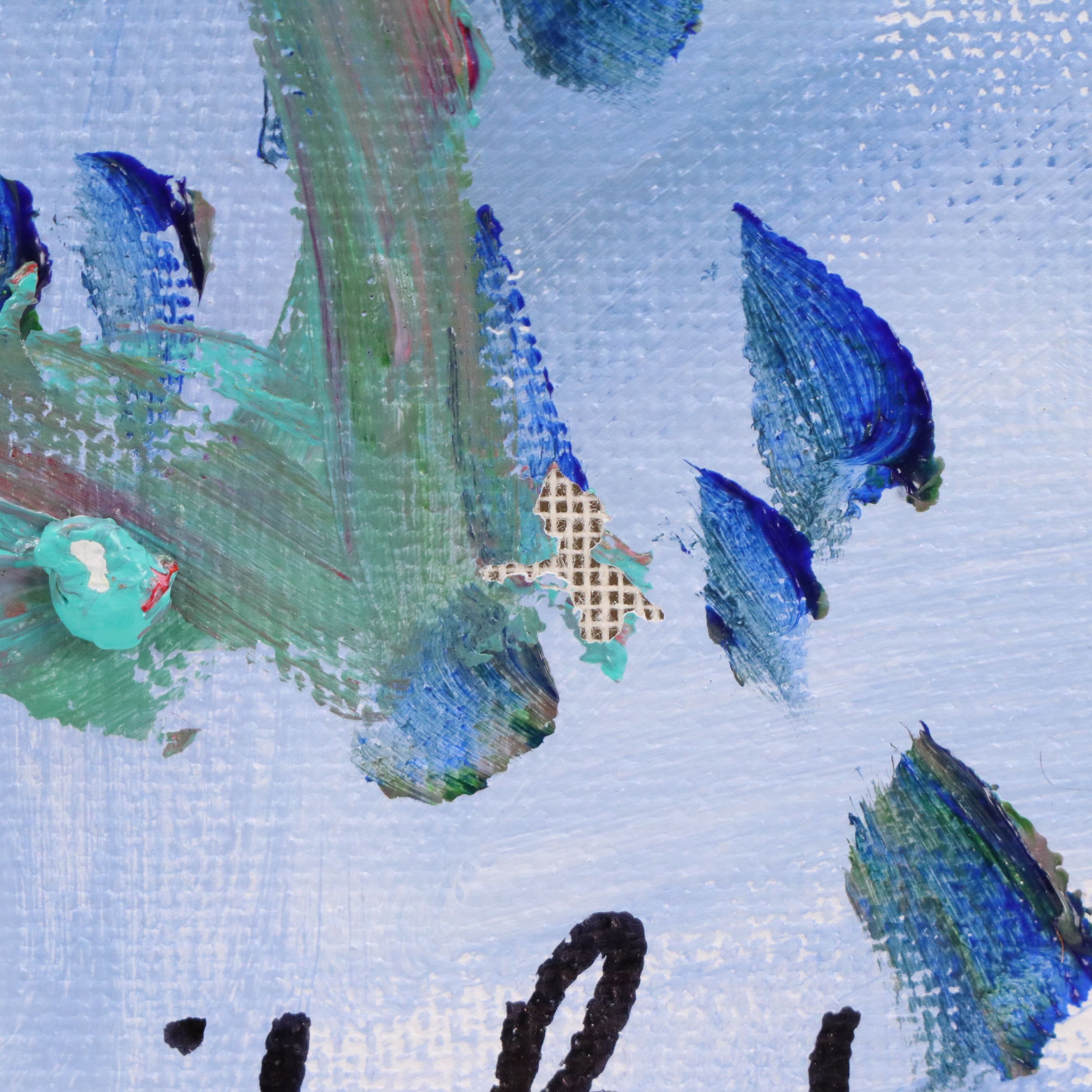 Kait Roberts Floral Acrylic Painting "Breakfast at Tiffany's," 2025