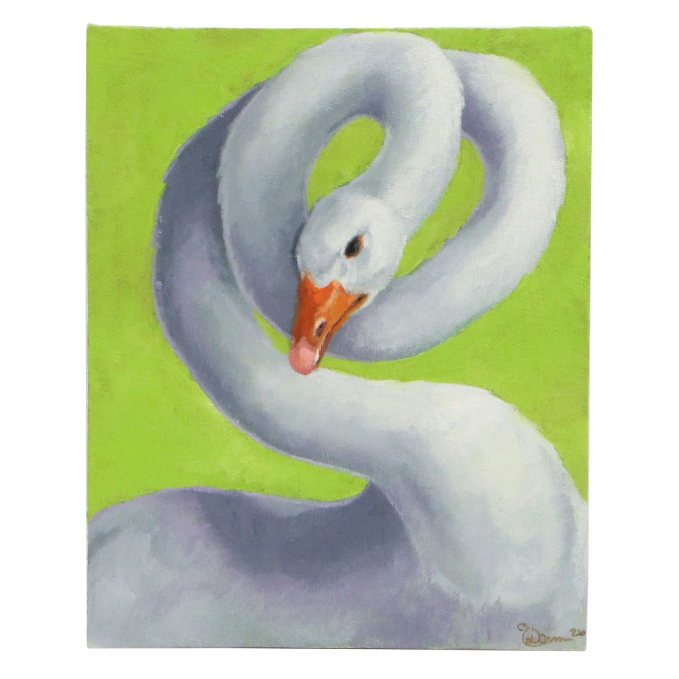 C. F. Dunn Oil Painting "Silly Goose II," 2026
