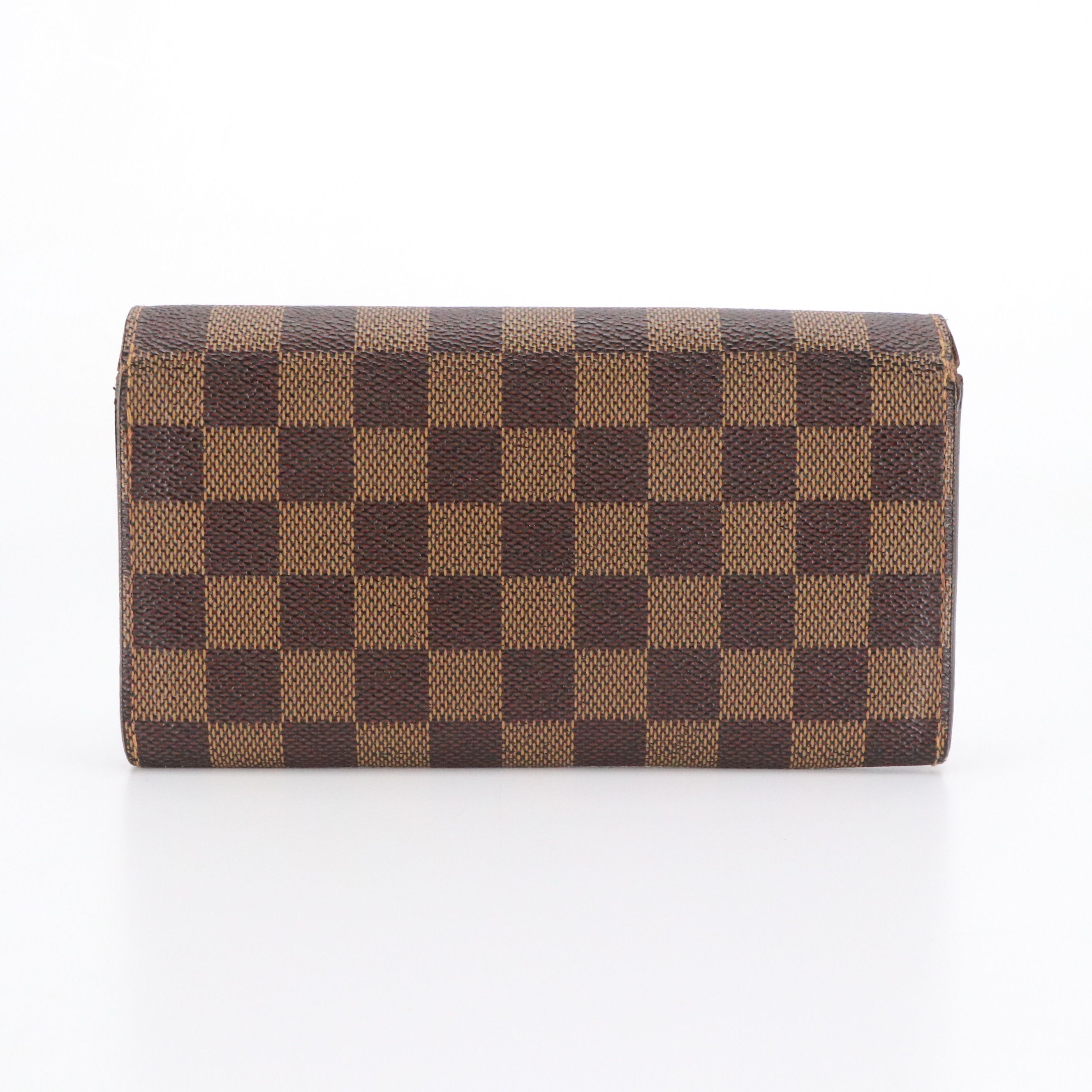 Louis Vuitton Sarah Wallet in Damier Ebene Canvas