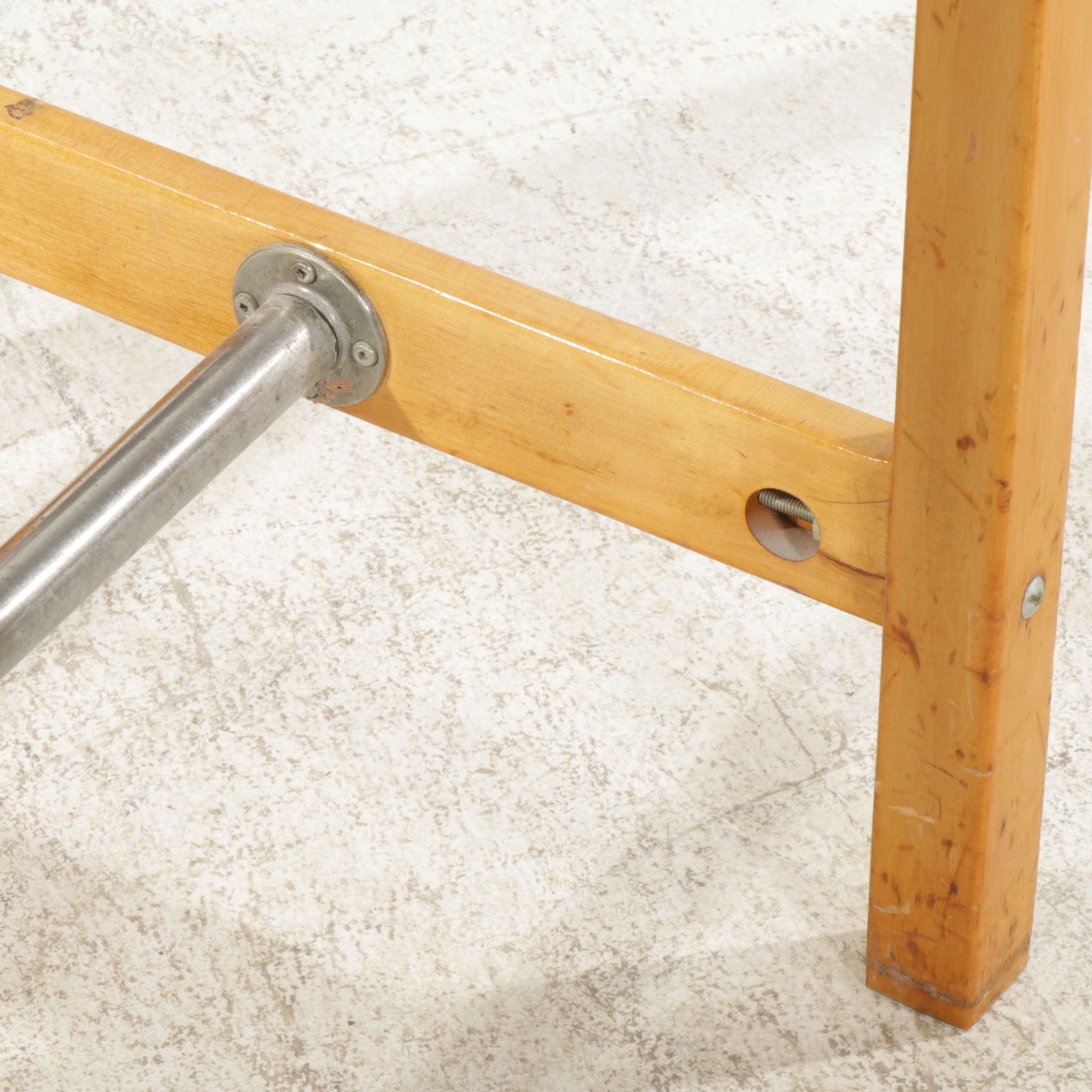 High-Top Hardwood Work or Drafting Table, Mid to Late 20th Century