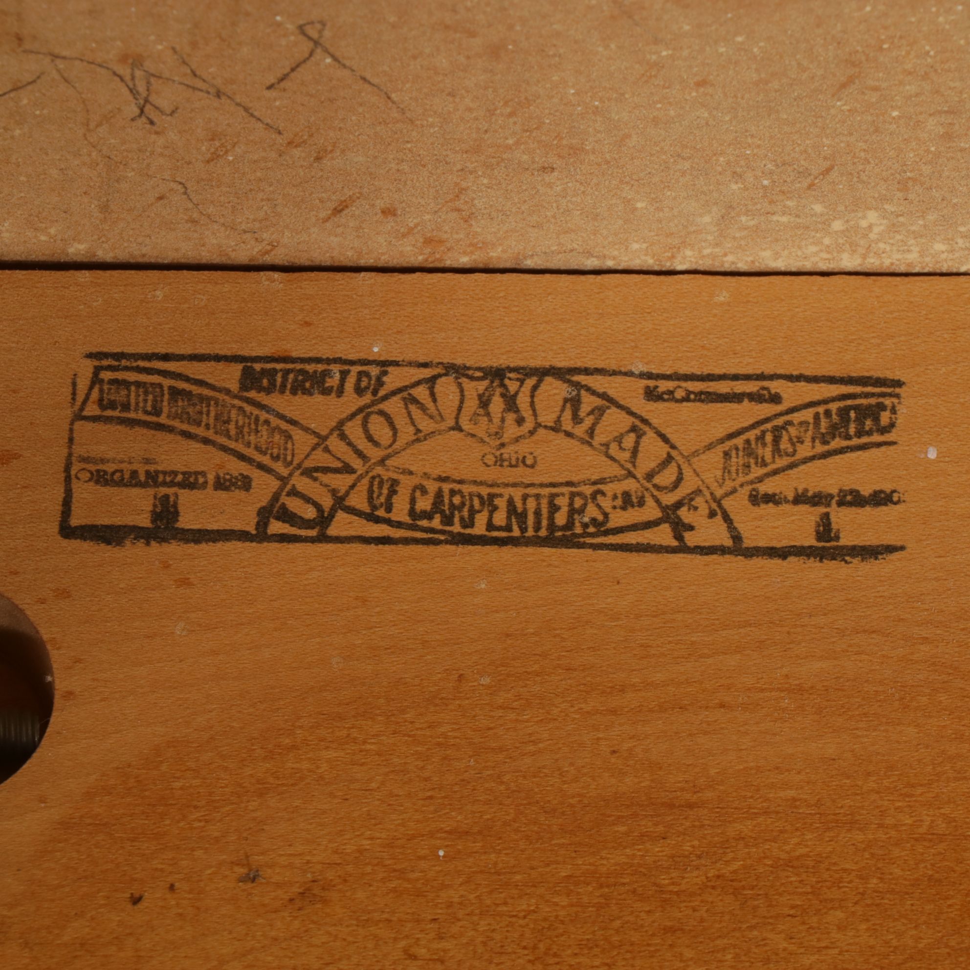 High-Top Hardwood Work or Drafting Table, Mid to Late 20th Century