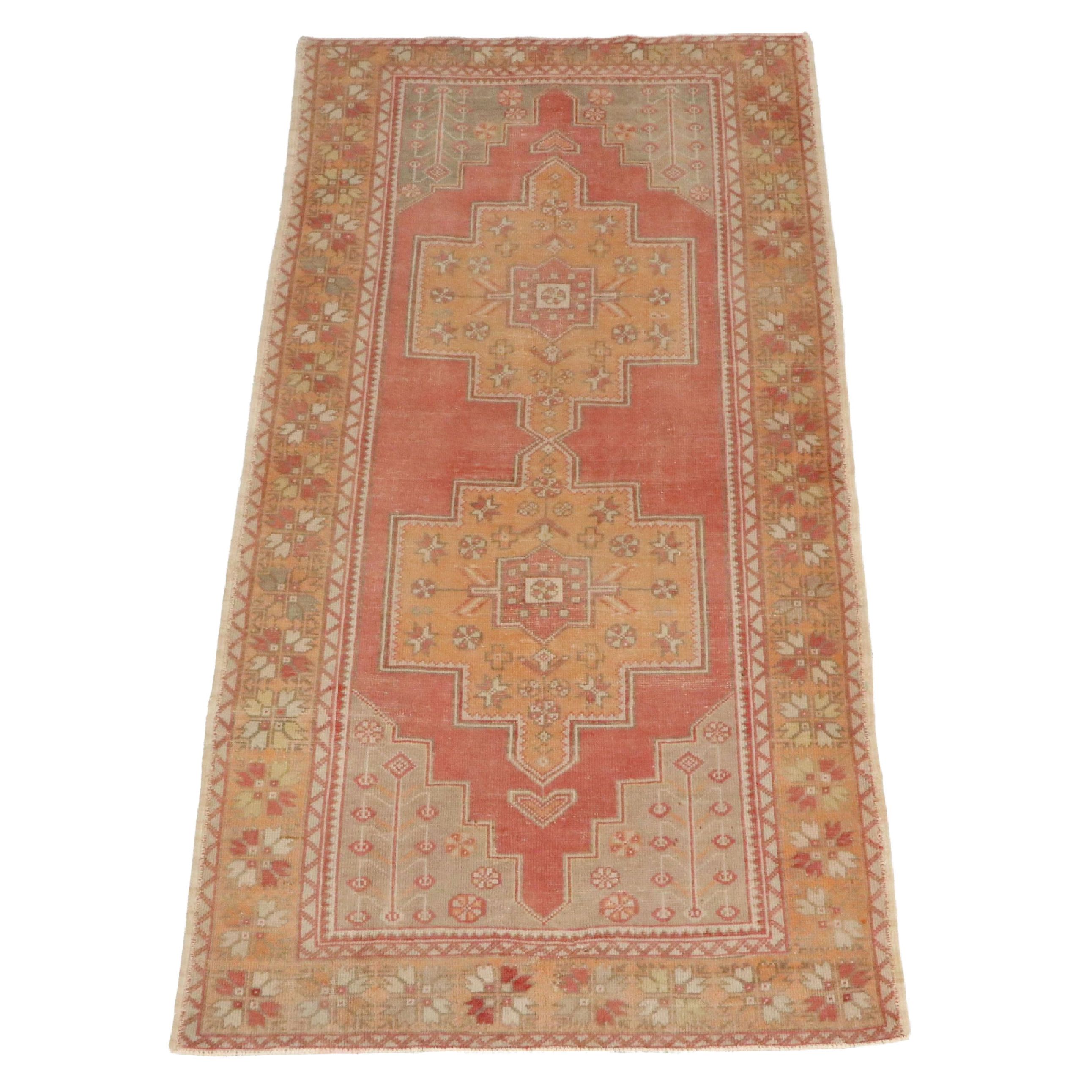 4'3 x 8'4 Hand-Knotted Turkish Anatolian Area Rug