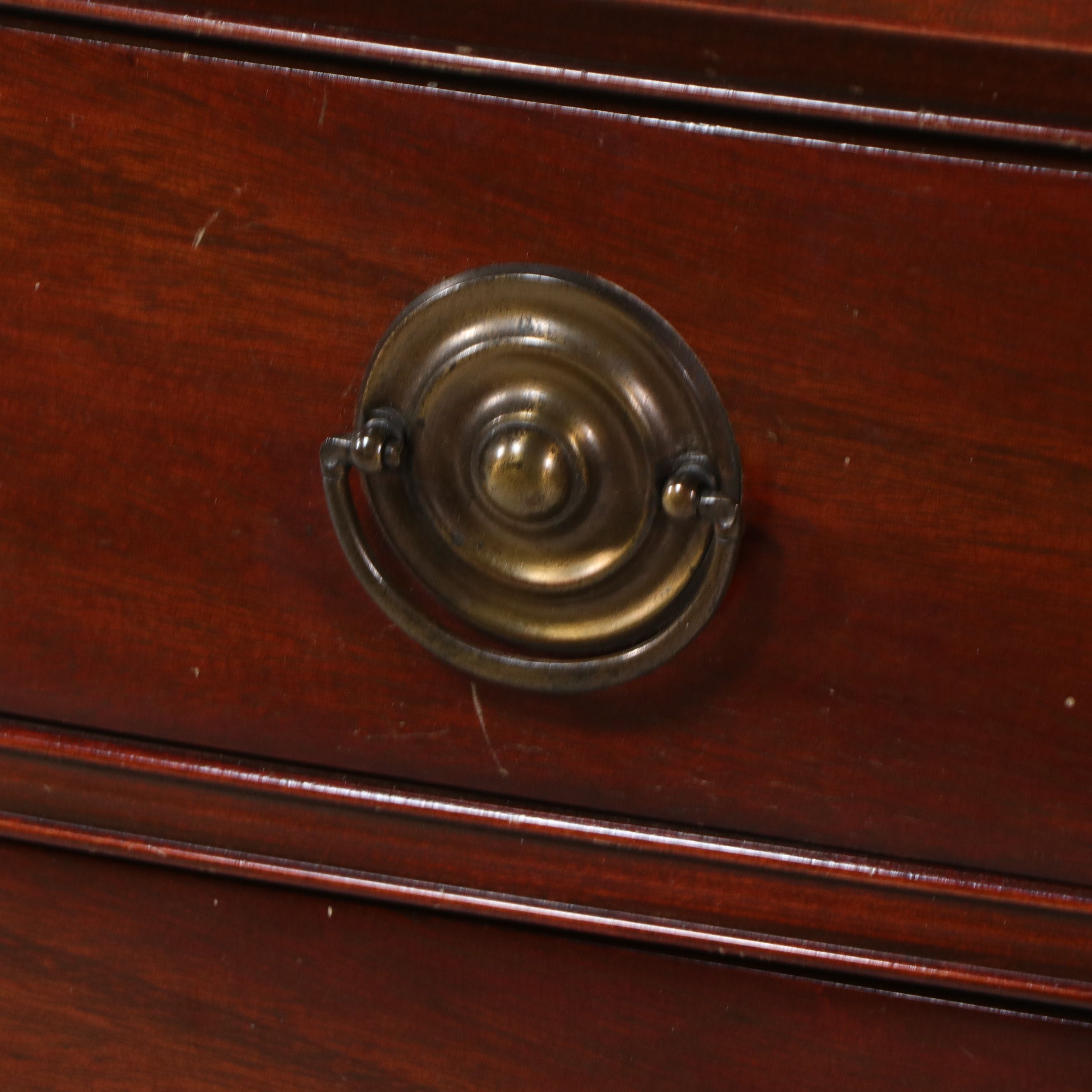 Four-Piece Mahogany Bedroom Suite in the Hepplewhite Style, Circa 1940-1950