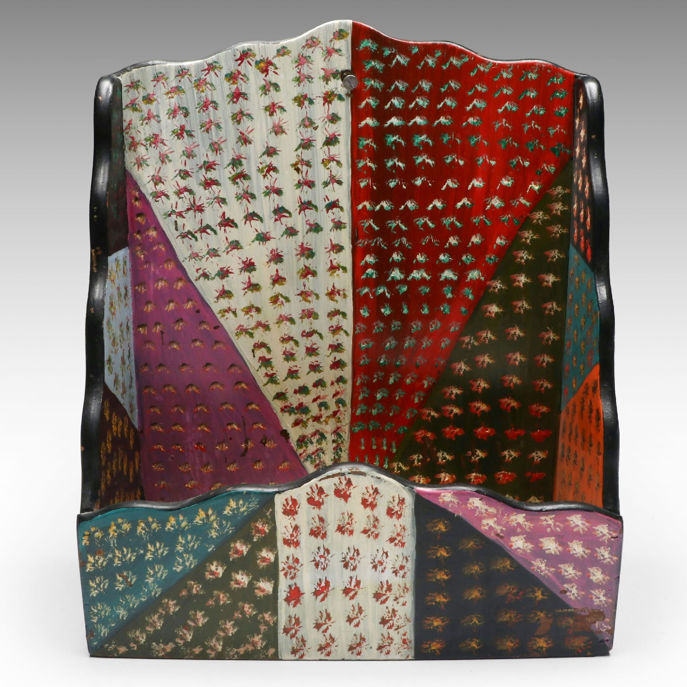 Multicolor Wooden Decorative Shelf