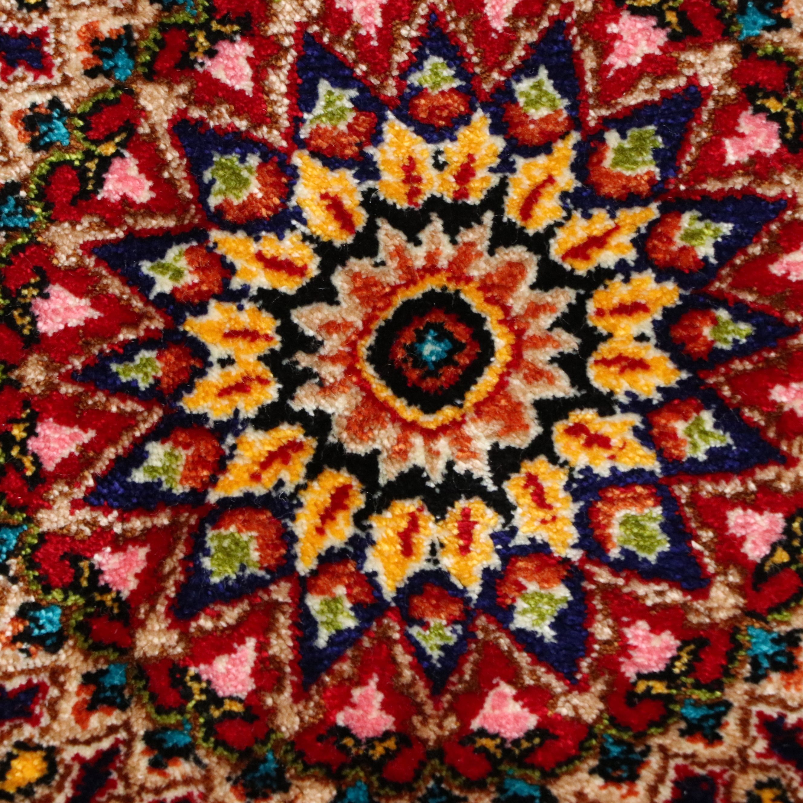 3'2 x 5' Machine Made Turkish Qom Silk Area Rug