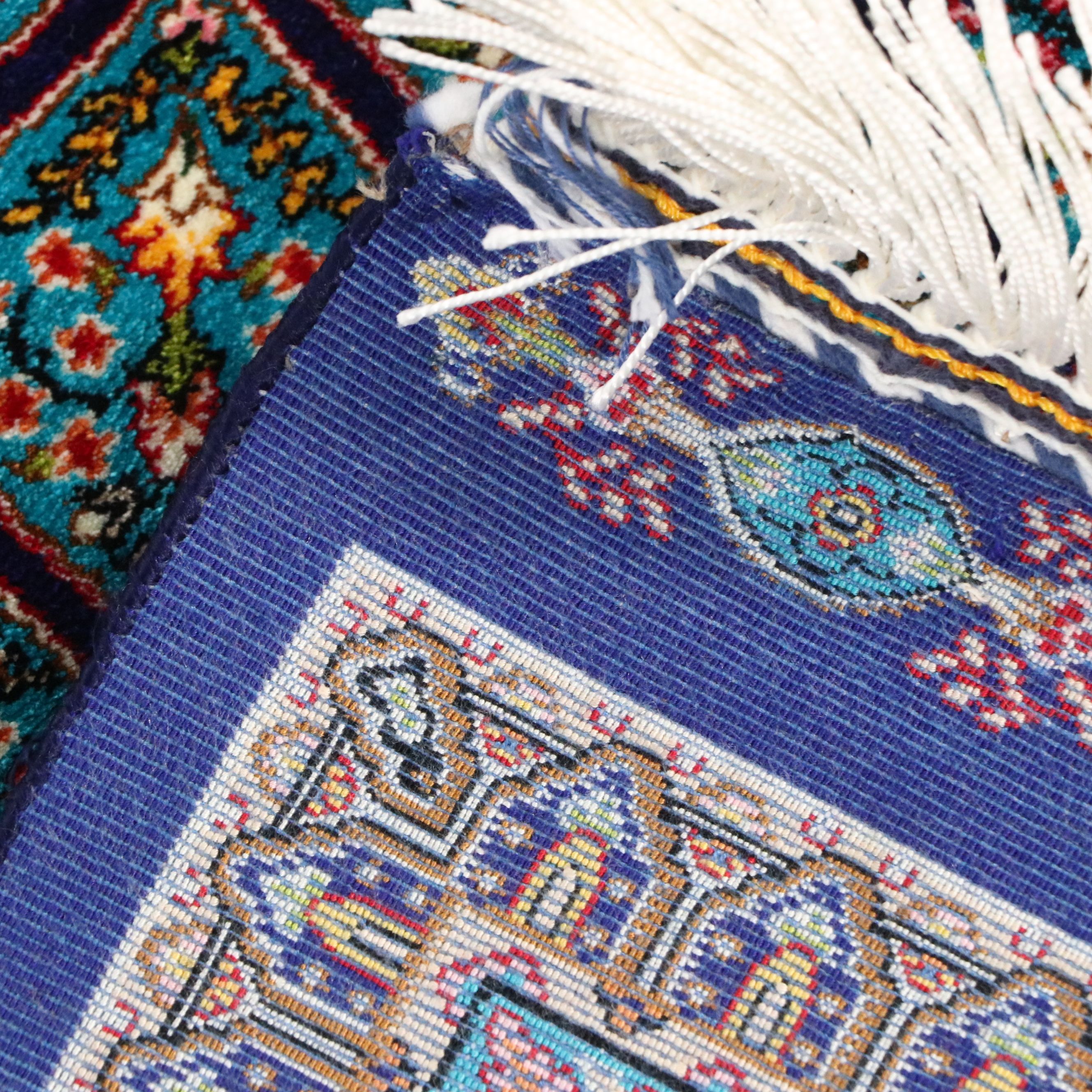 3'2 x 5' Machine Made Turkish Qom Silk Area Rug