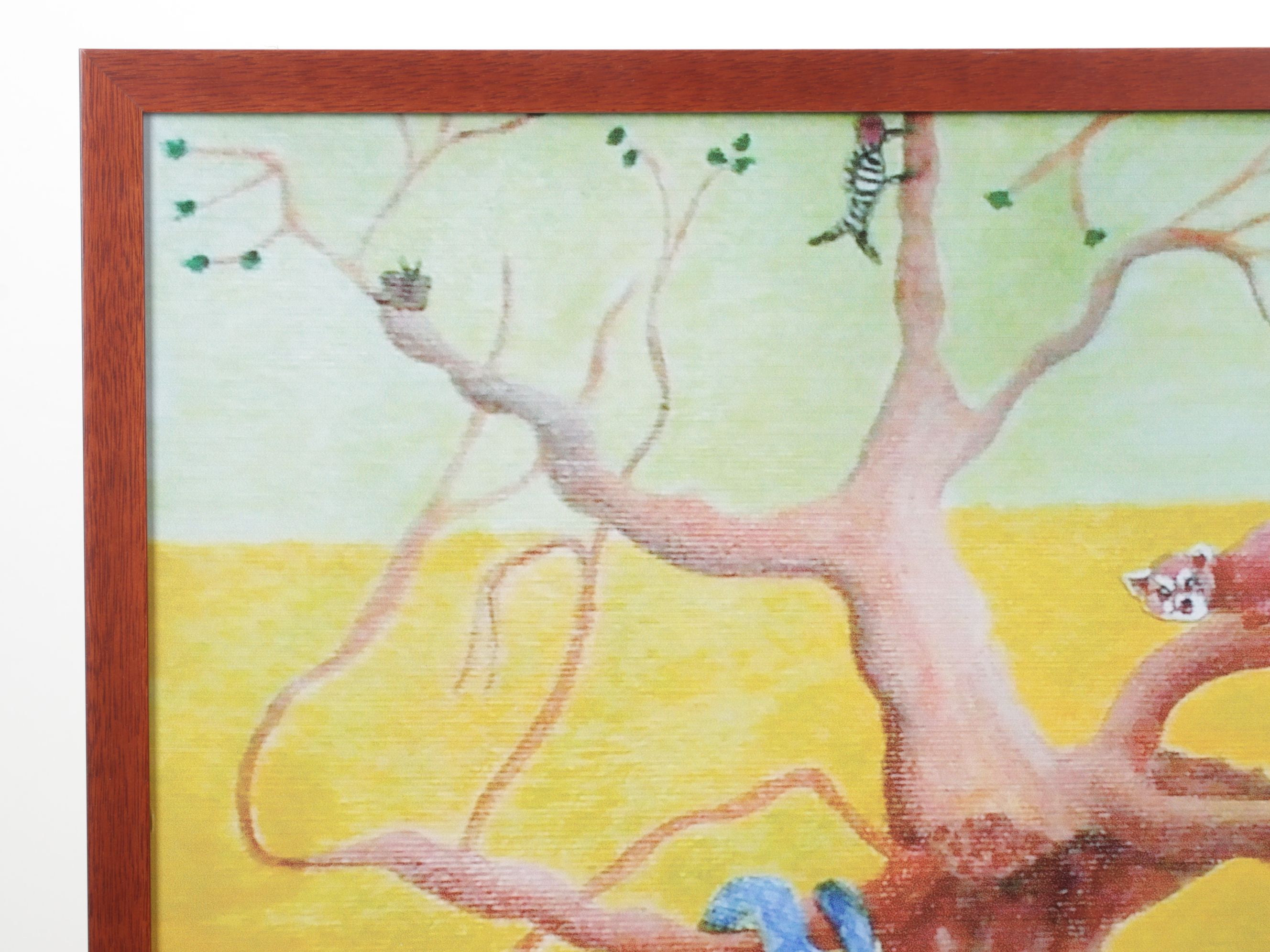 Folk Art Giclée of Animals Finding Sanctuary in a Tree, Early 21st Century