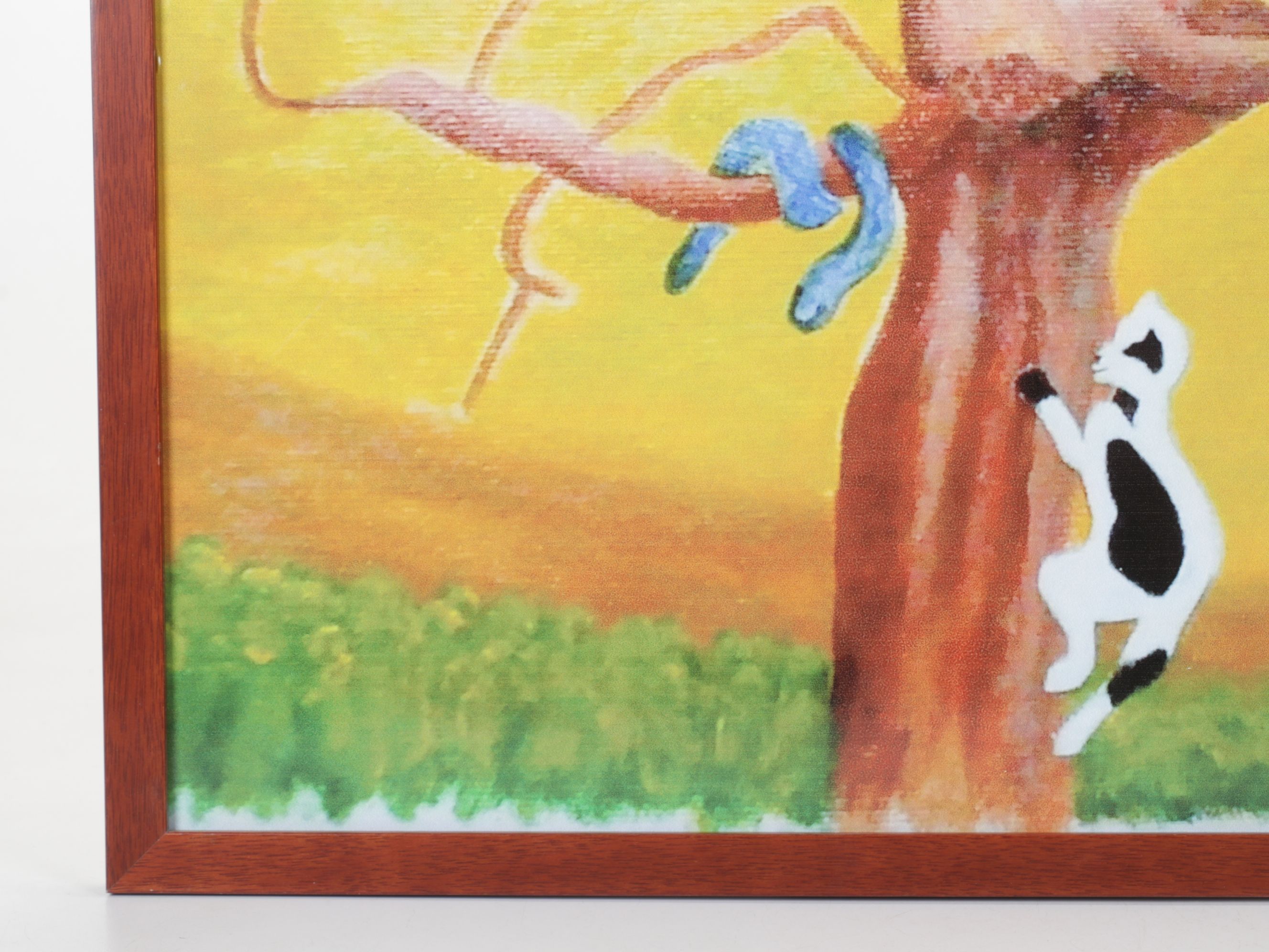 Folk Art Giclée of Animals Finding Sanctuary in a Tree, Early 21st Century