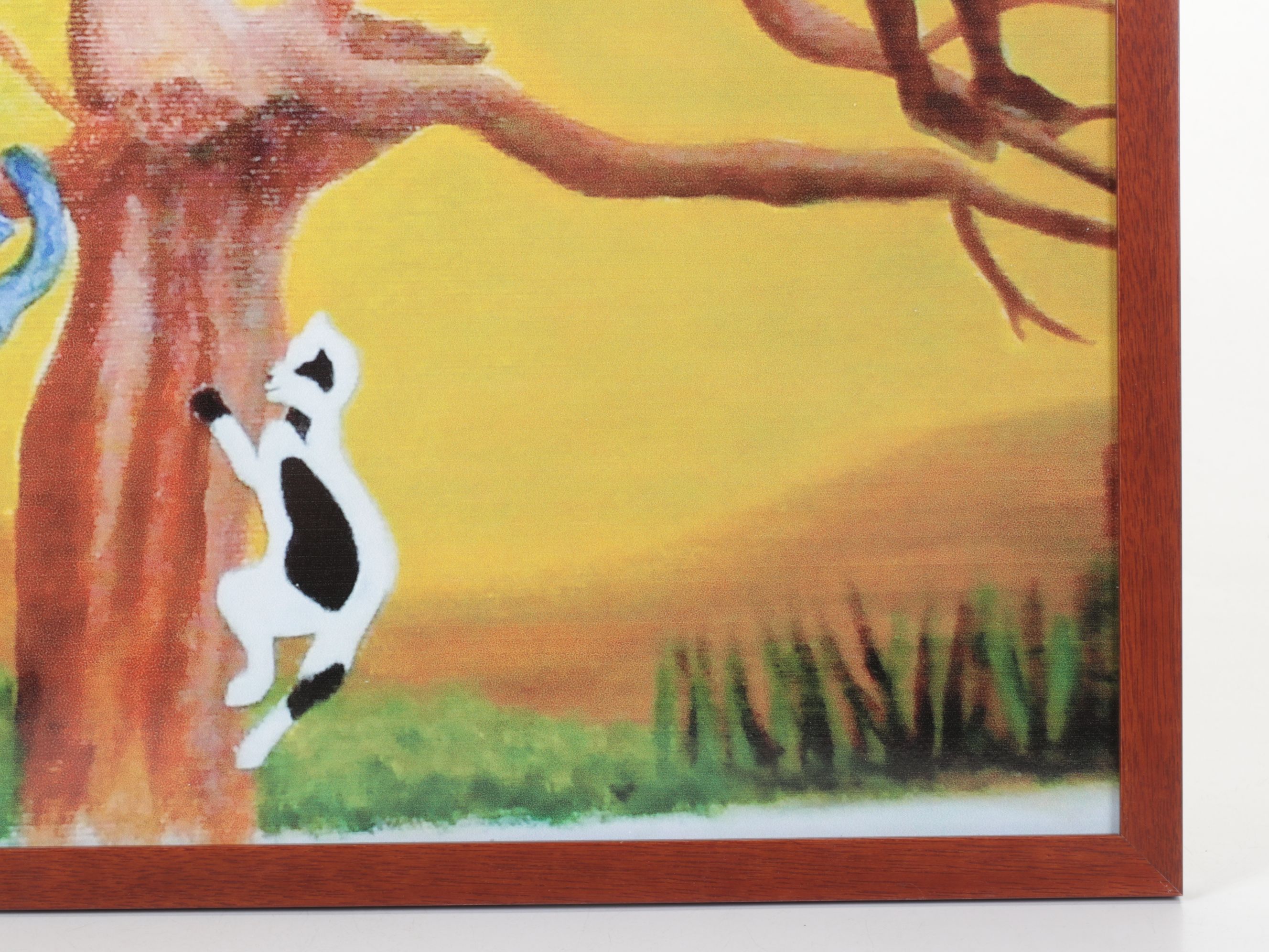 Folk Art Giclée of Animals Finding Sanctuary in a Tree, Early 21st Century