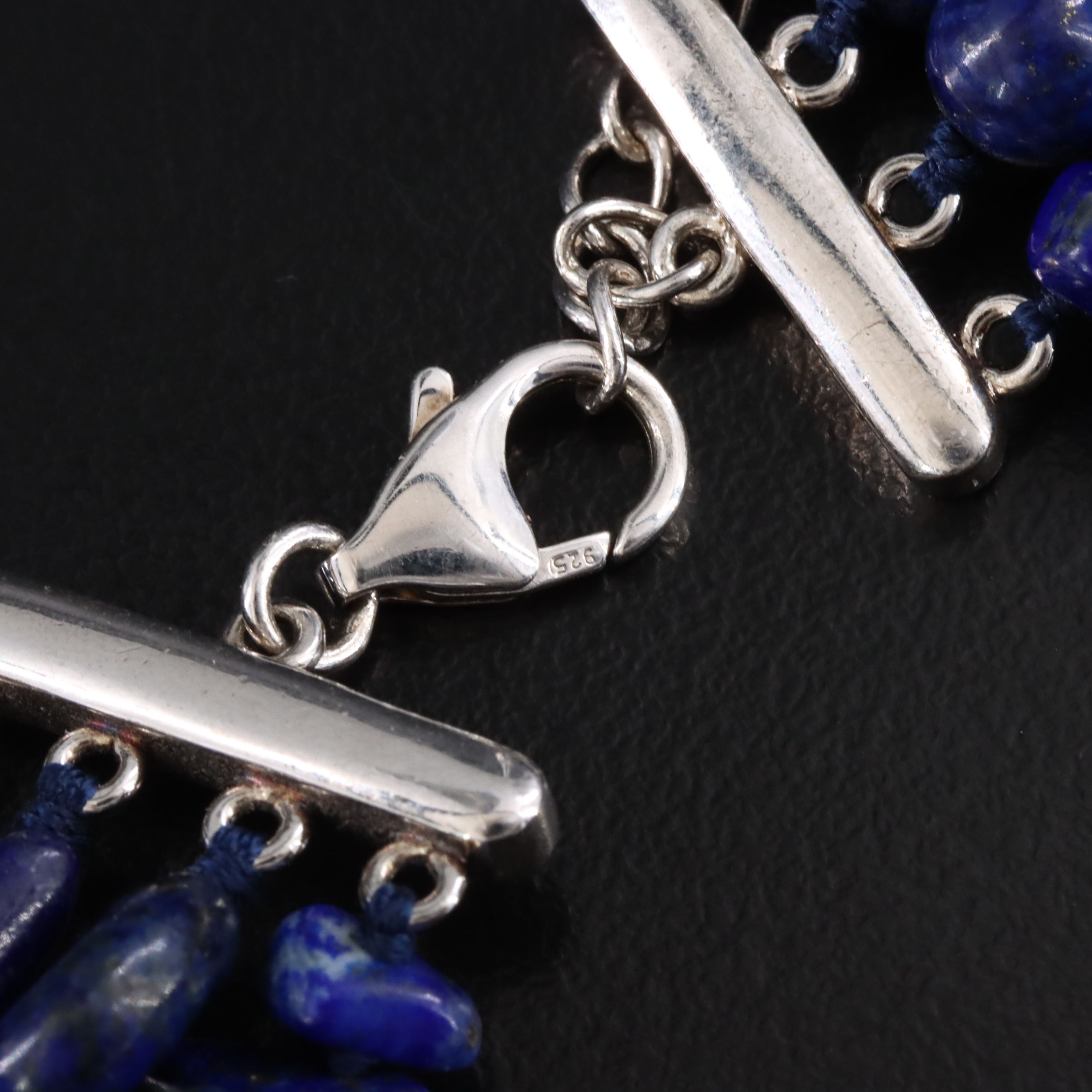 Sterling Lapis Lazuli Tiered Necklace