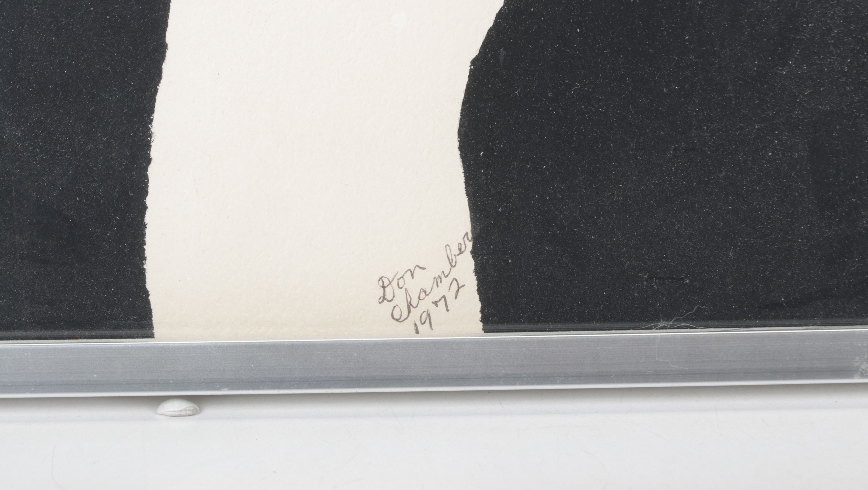 Don Chambers Black & White Acrylic Stencil Portrait "Couple", 1972