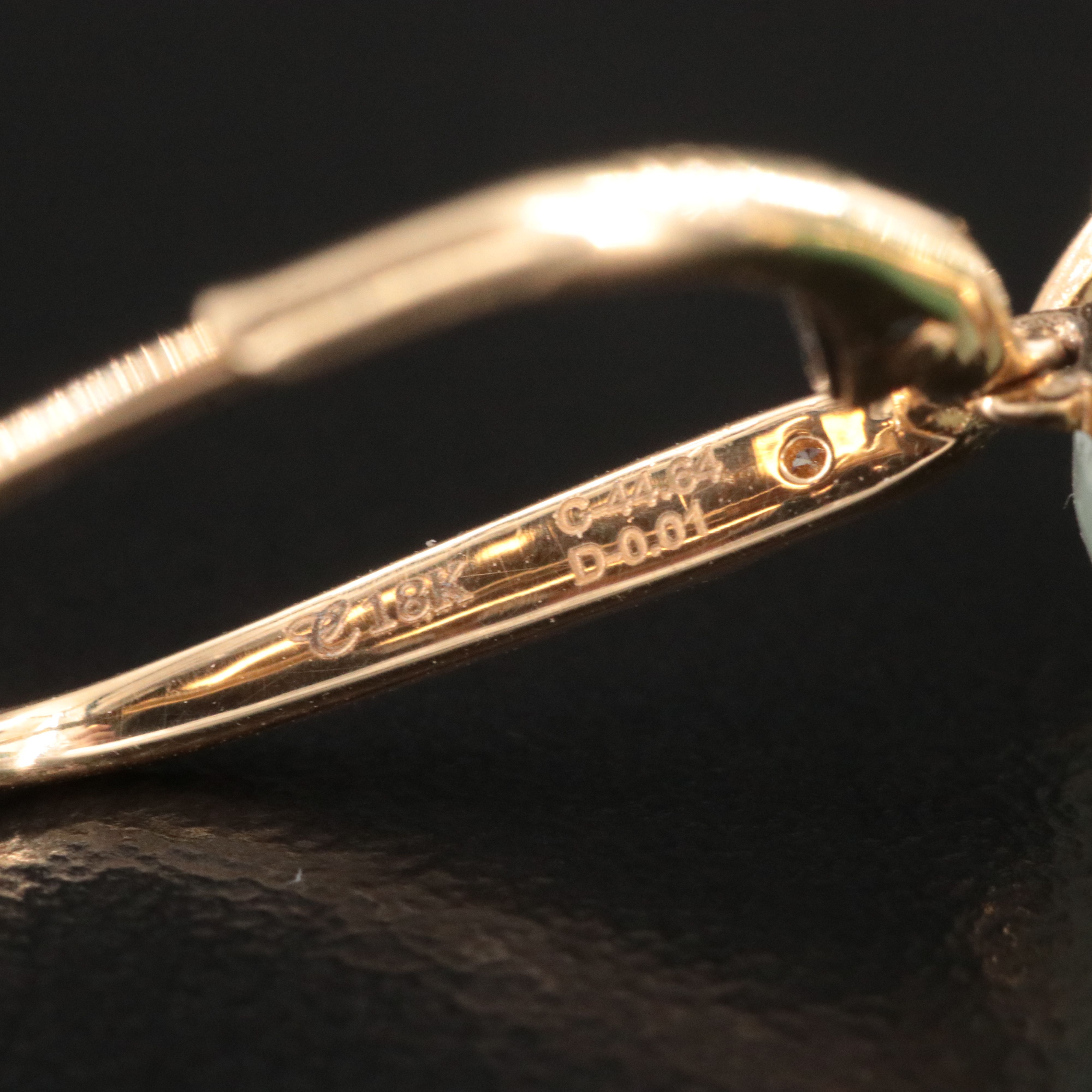 Chromia 18K Carved Beryl and Diamond Drop Earrings