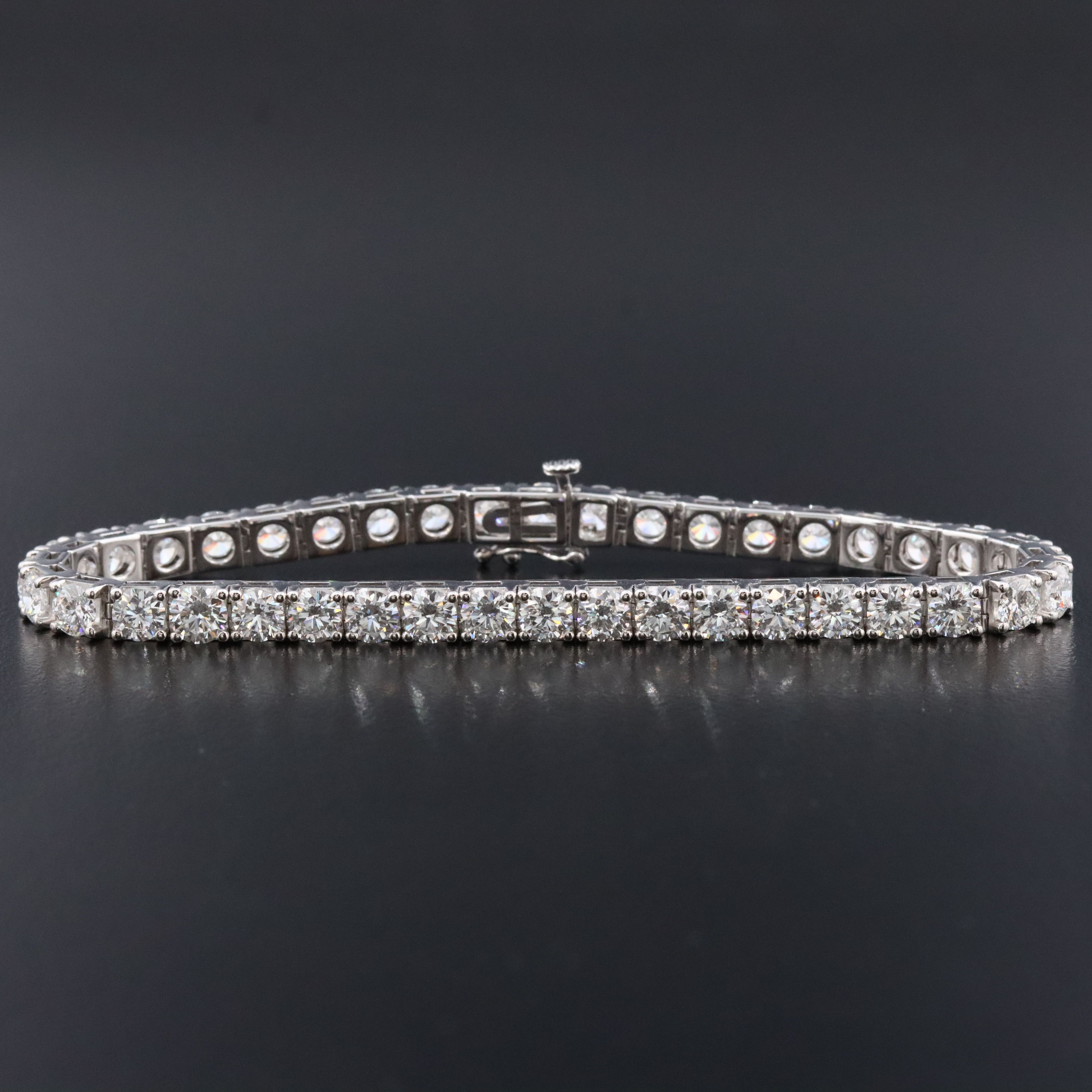 14K 10.50 CTW Lab Grown Diamond Line Bracelet