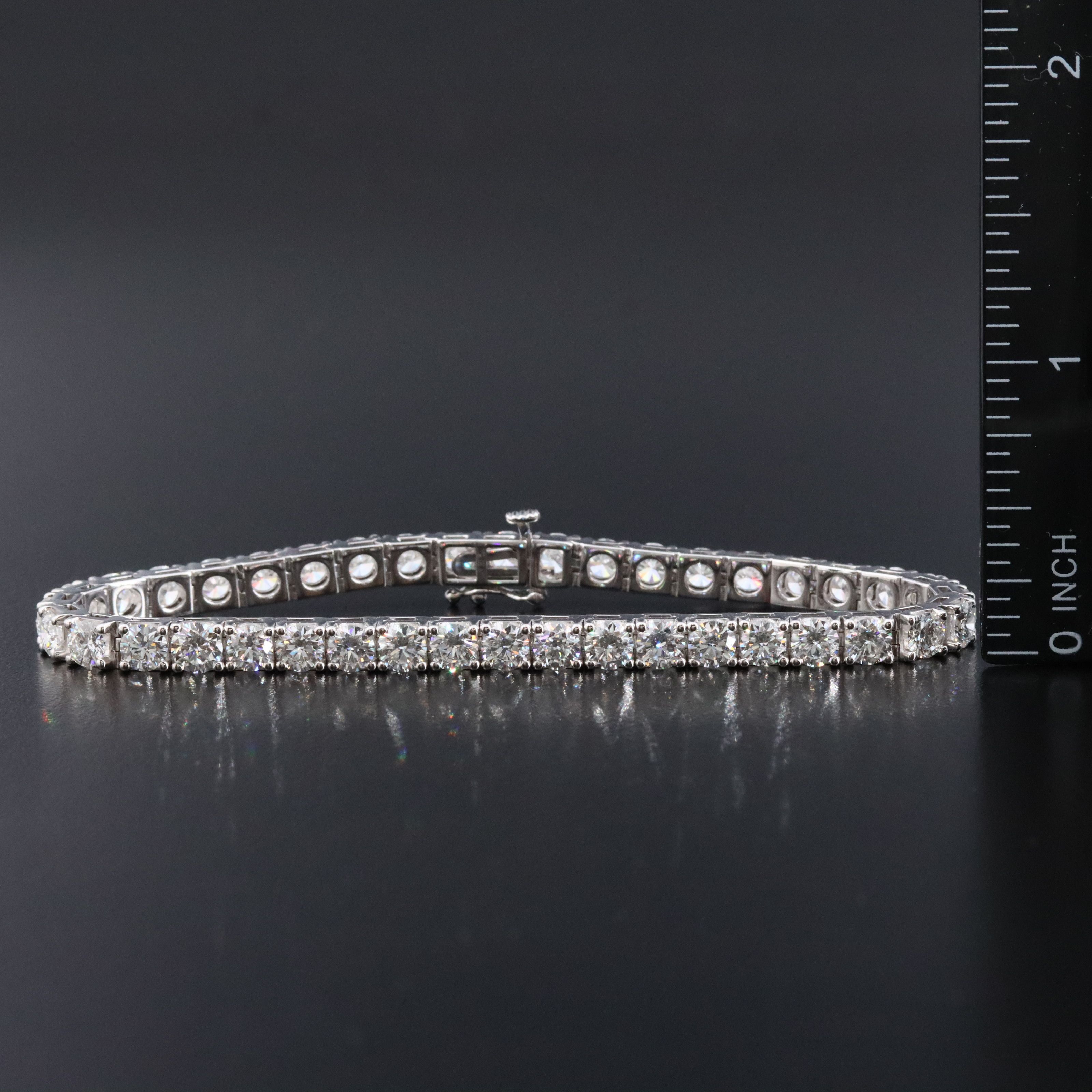 14K 10.50 CTW Lab Grown Diamond Line Bracelet