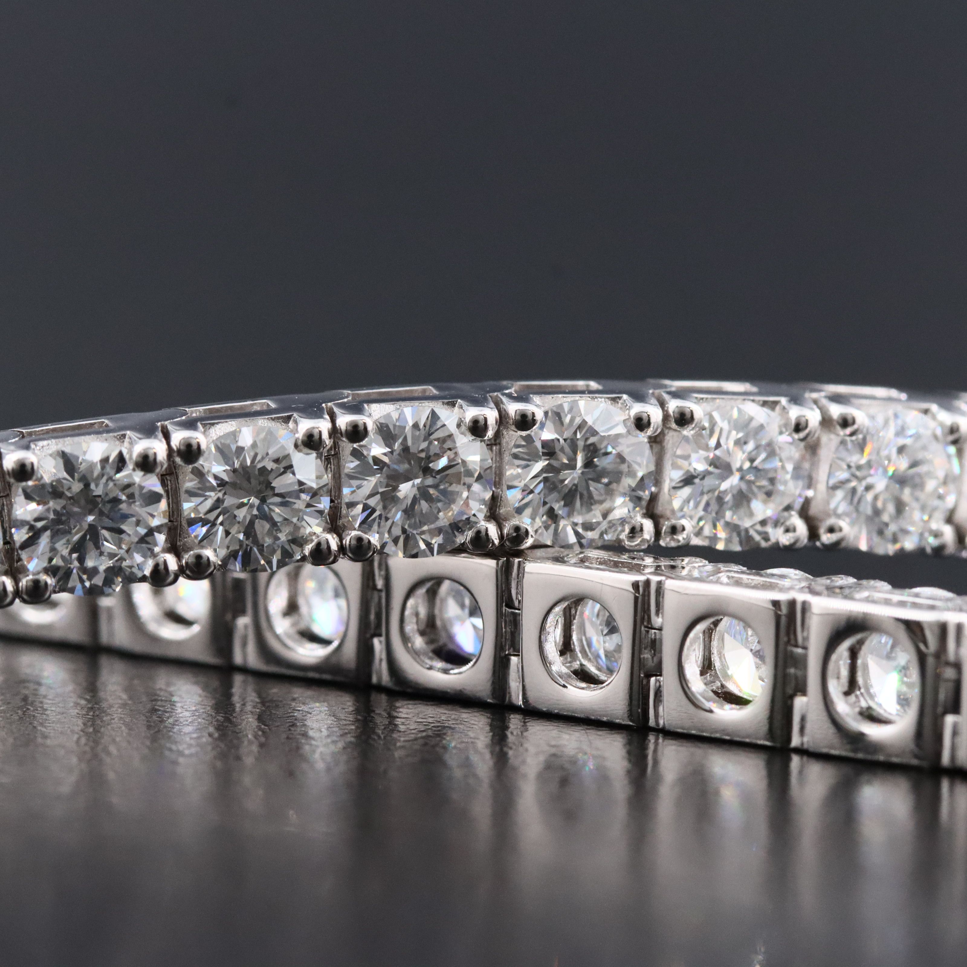 14K 10.50 CTW Lab Grown Diamond Line Bracelet