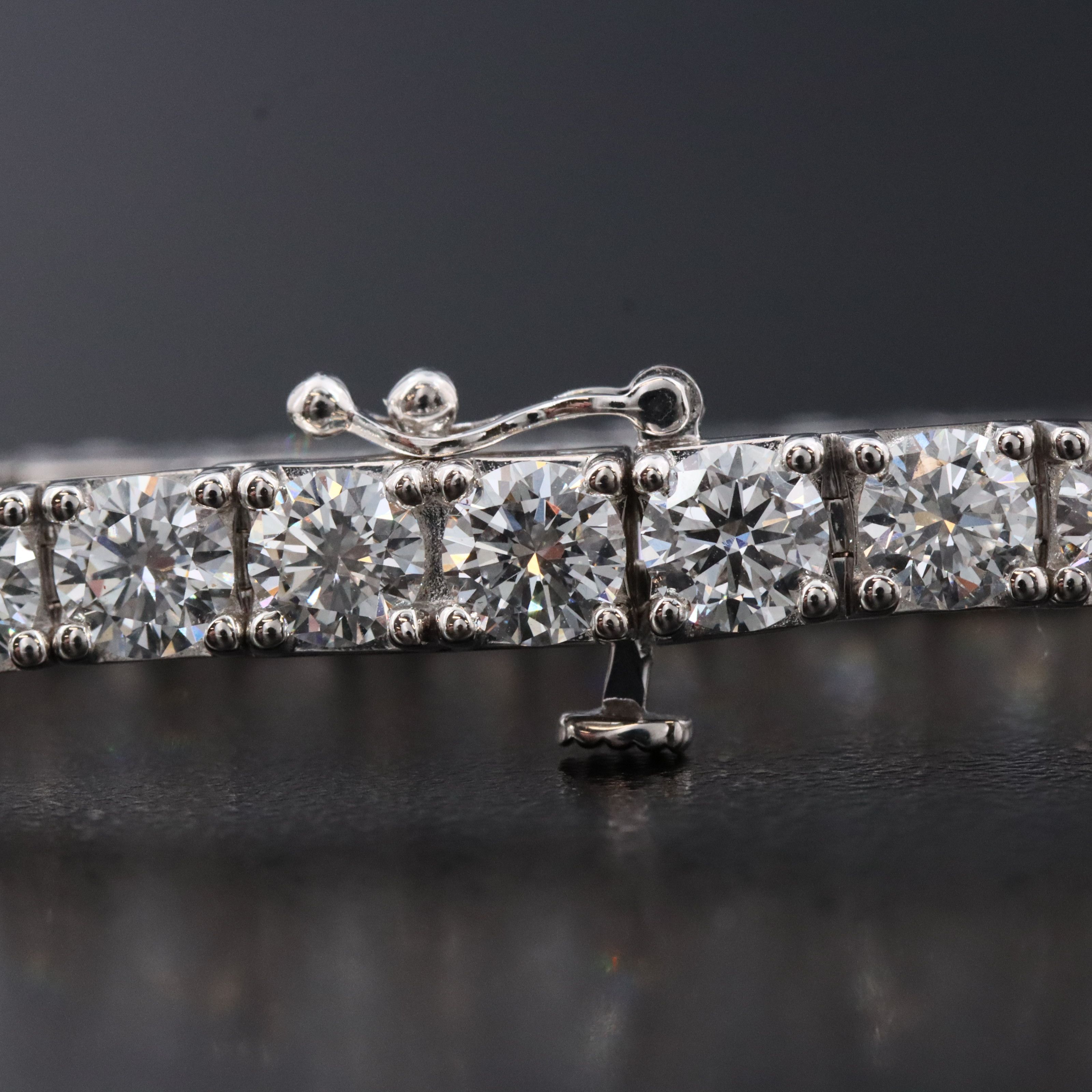 14K 10.50 CTW Lab Grown Diamond Line Bracelet
