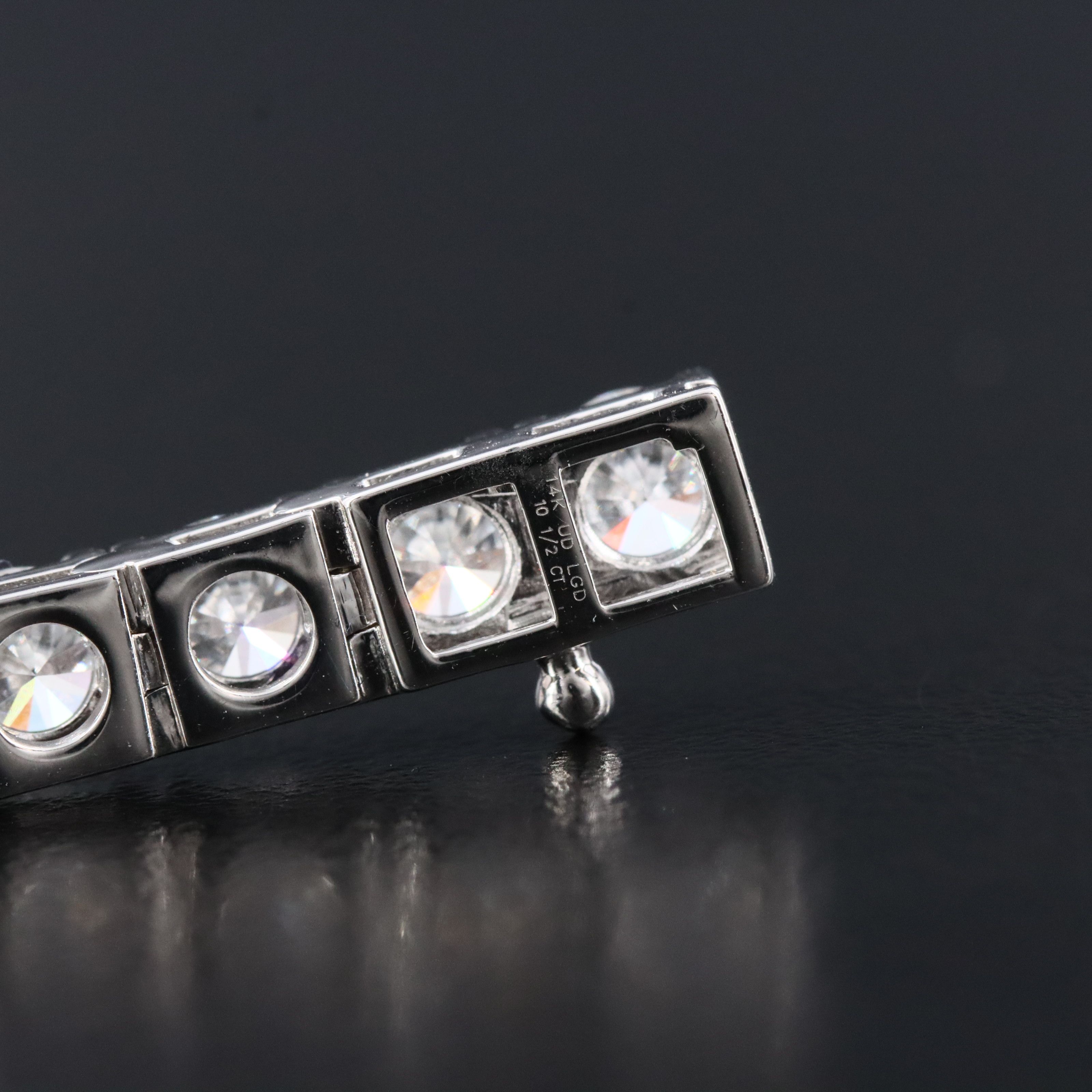 14K 10.50 CTW Lab Grown Diamond Line Bracelet