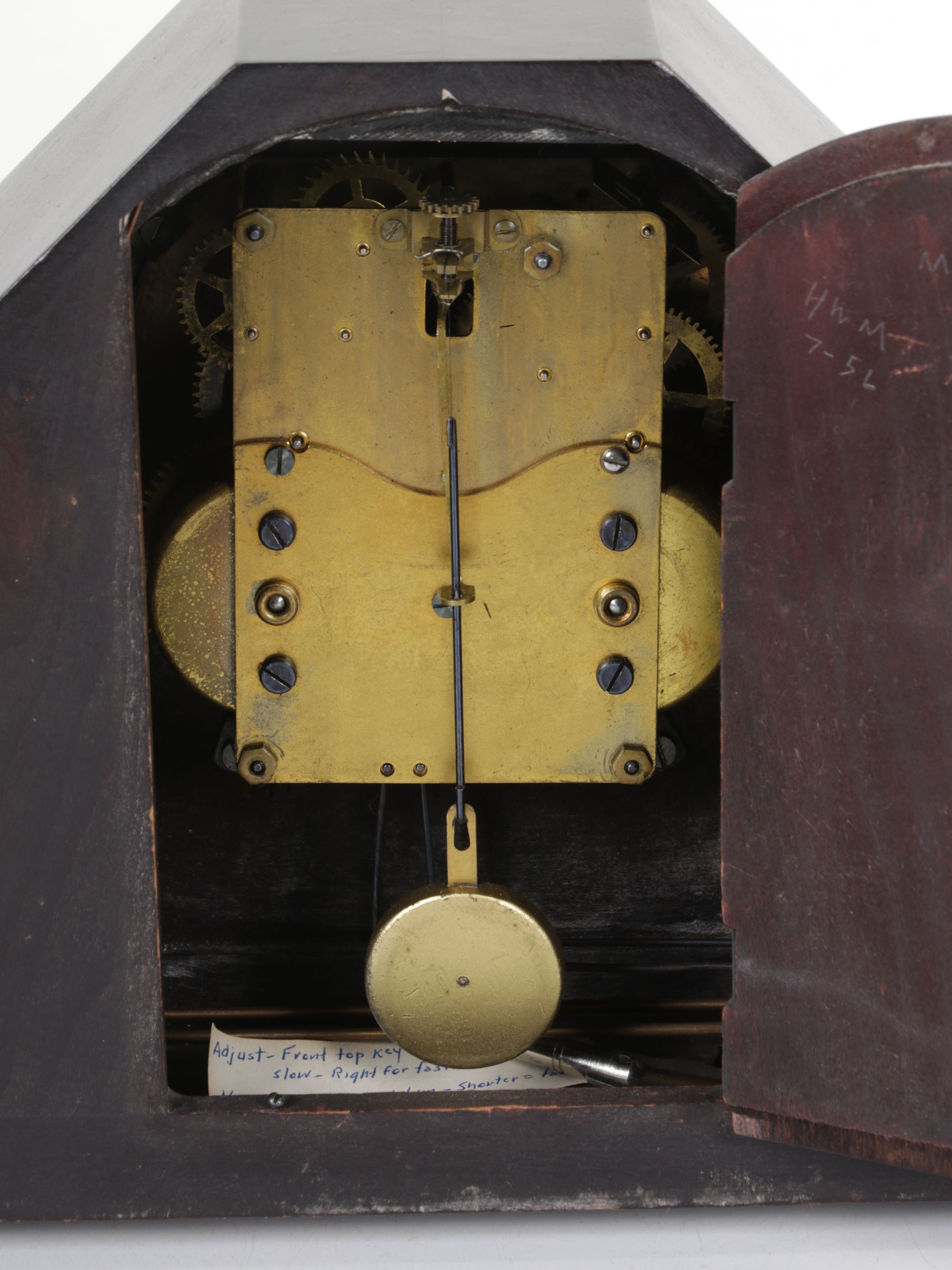 New Haven Eight-Day Tambour Mantel Clock, Early to Mid-20th Century