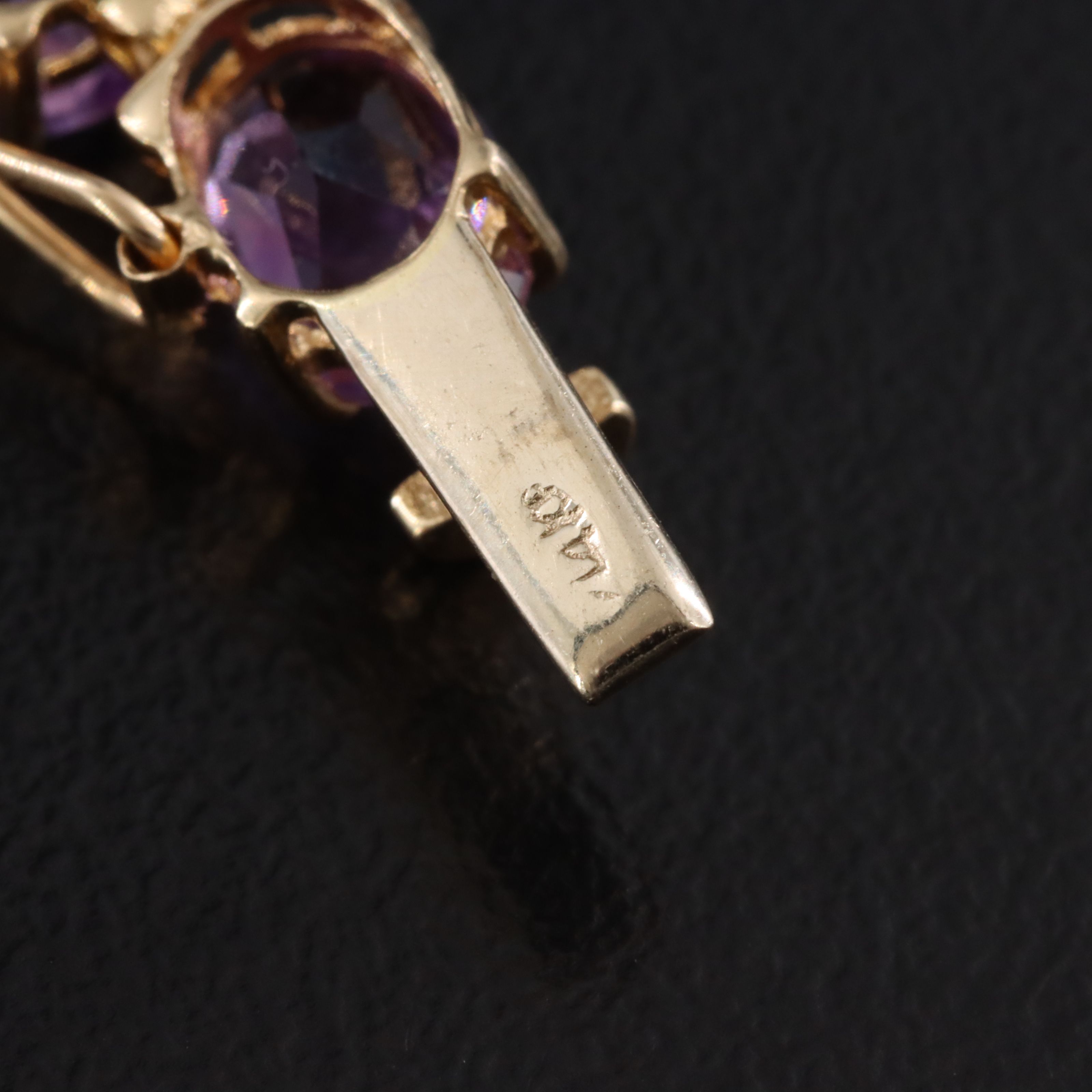 14K Amethyst Line Bracelet