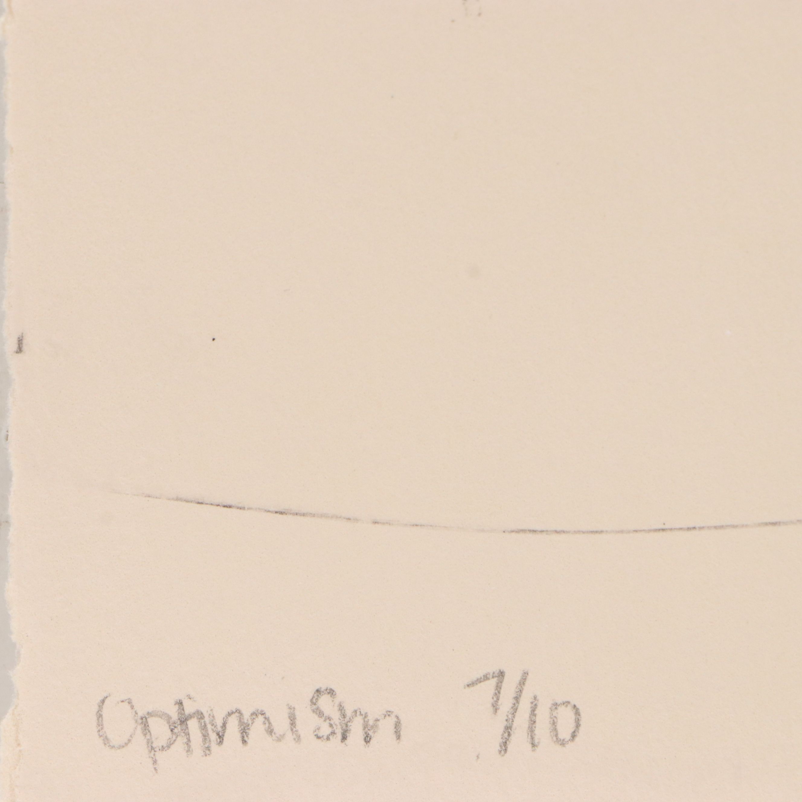 C. F. Dunn Stone Lithograph "Optimism," 2014