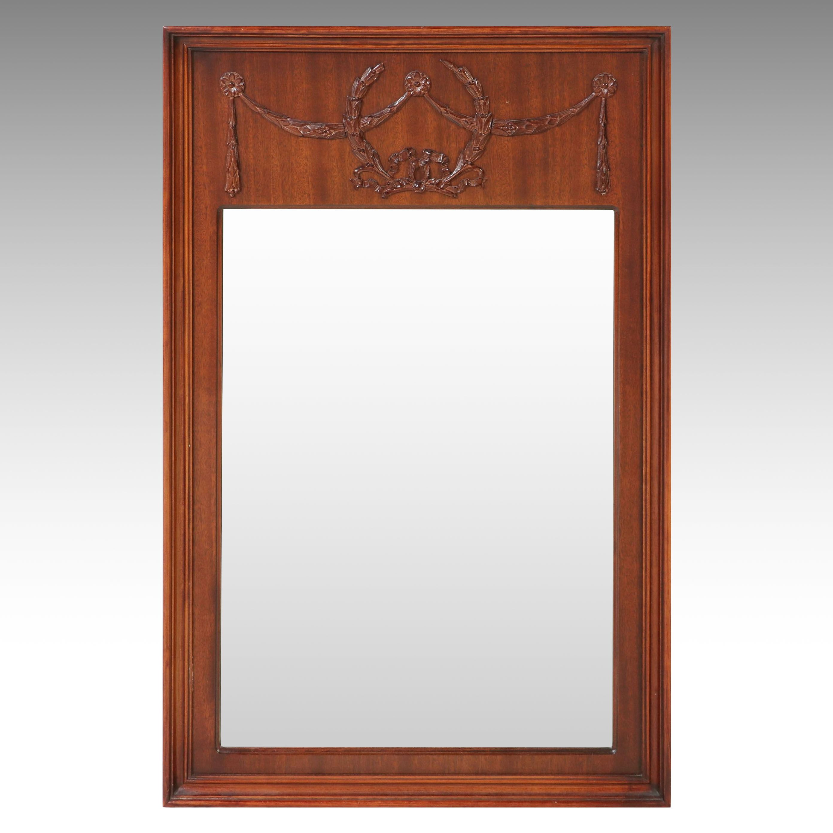 Louis XVI Style Wooden Wall Mirror, Mid to Late 20th Century