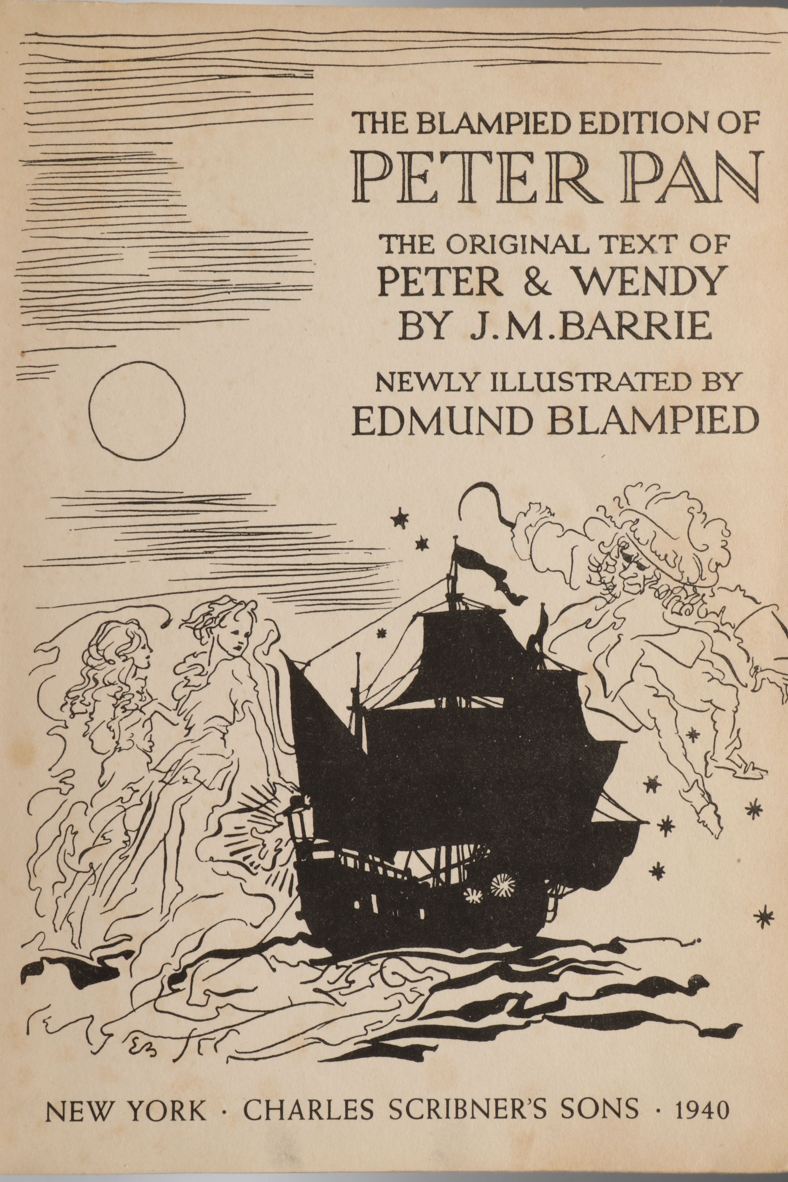 Edmund Blampied Illustrated "Peter and Wendy" by J. M. Barrie, 1940