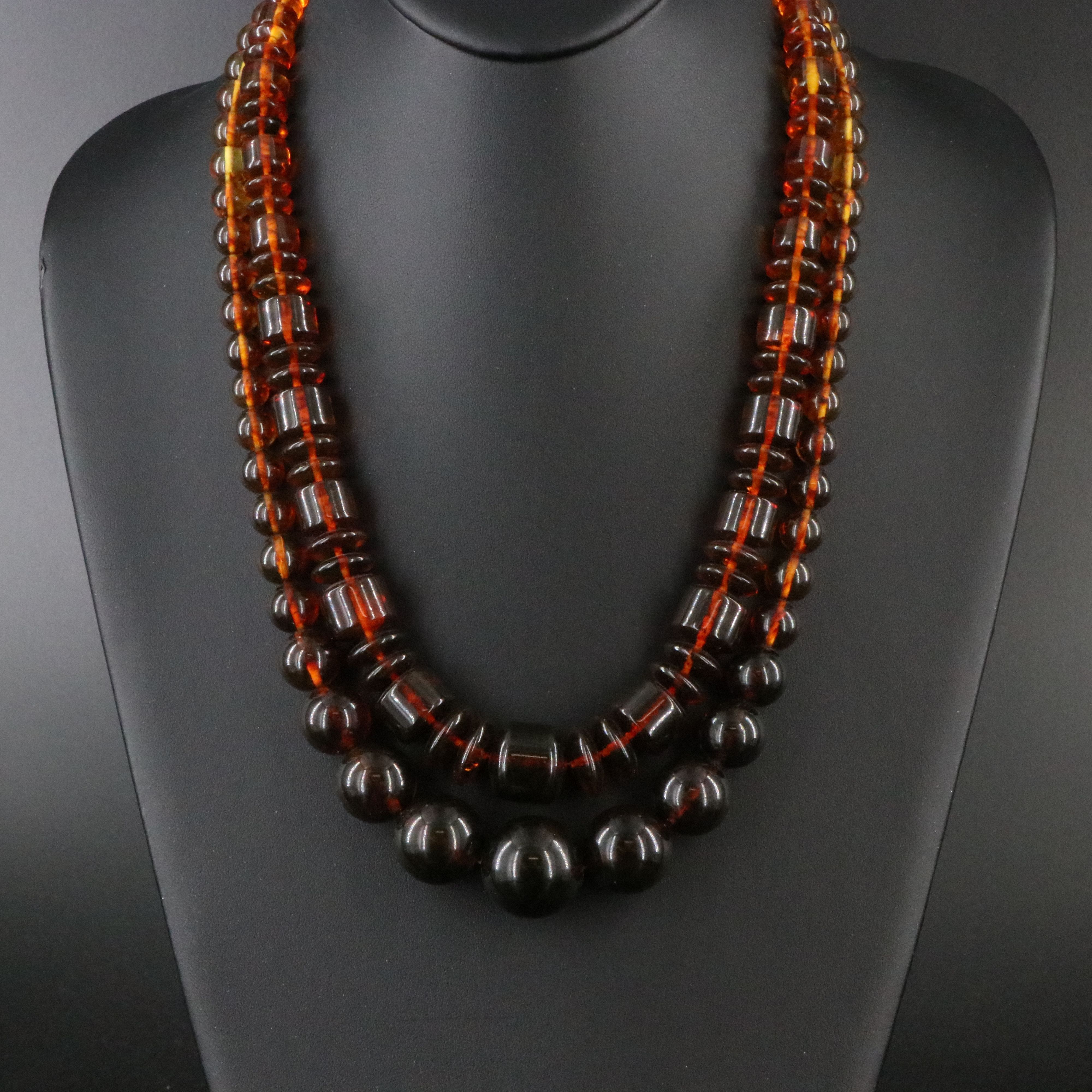 Desert Rose Trading Graduated Amber Necklaces with Sterling Clasps