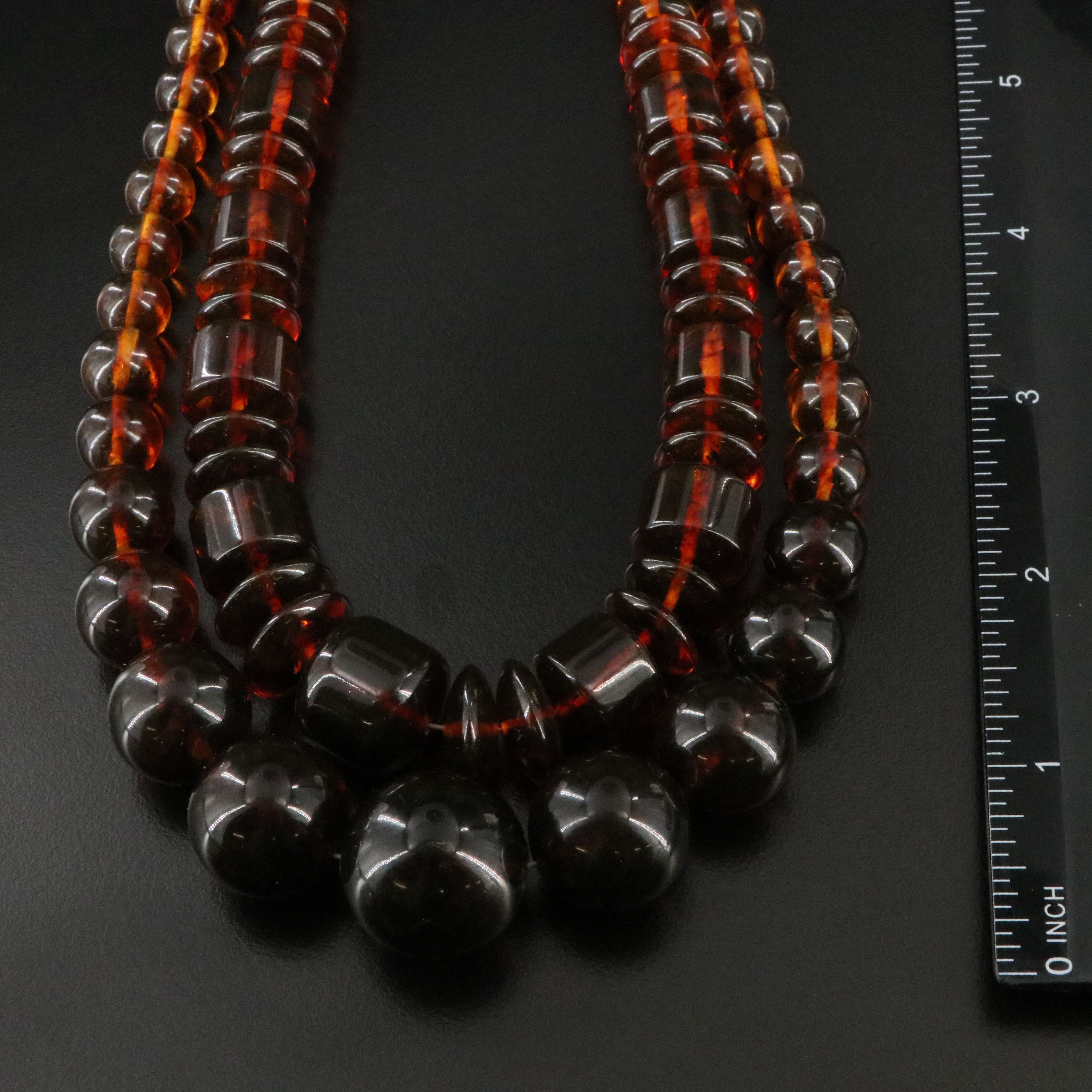 Desert Rose Trading Graduated Amber Necklaces with Sterling Clasps