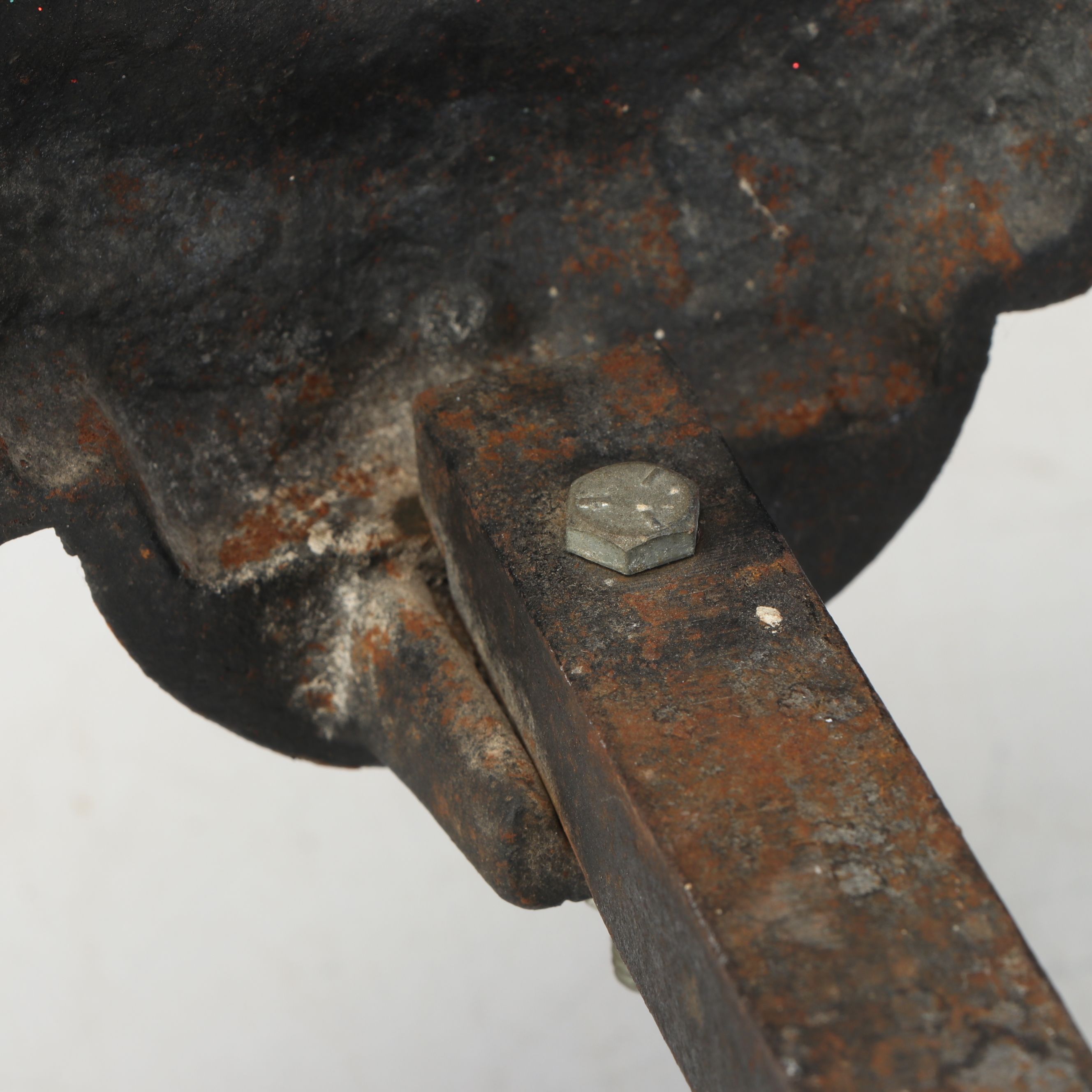 Pair of Cast Iron Figural Satyr Andirons