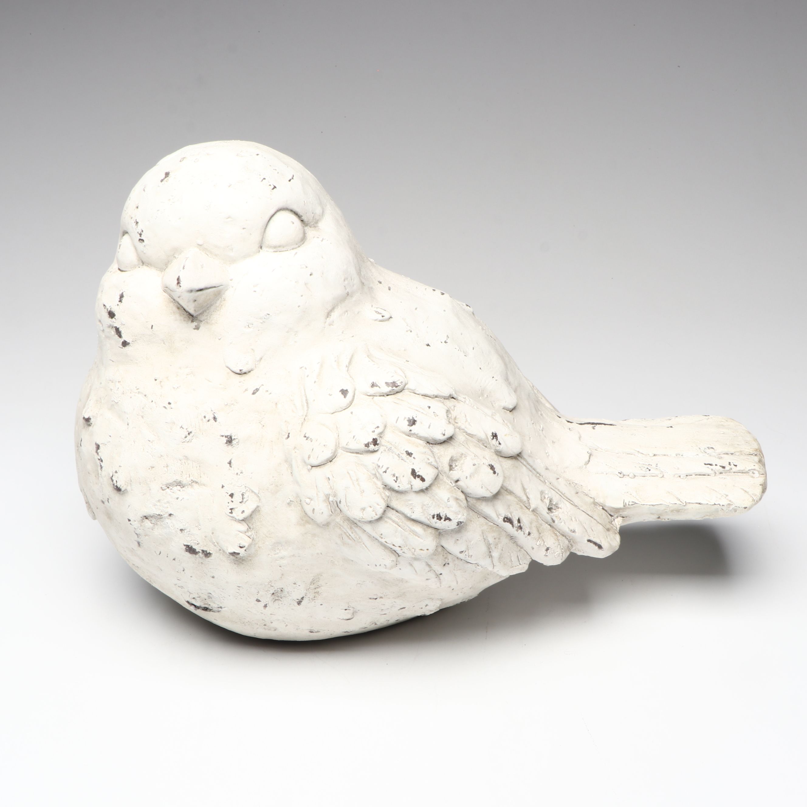 Distressed Polystone Songbird Garden Sculptures