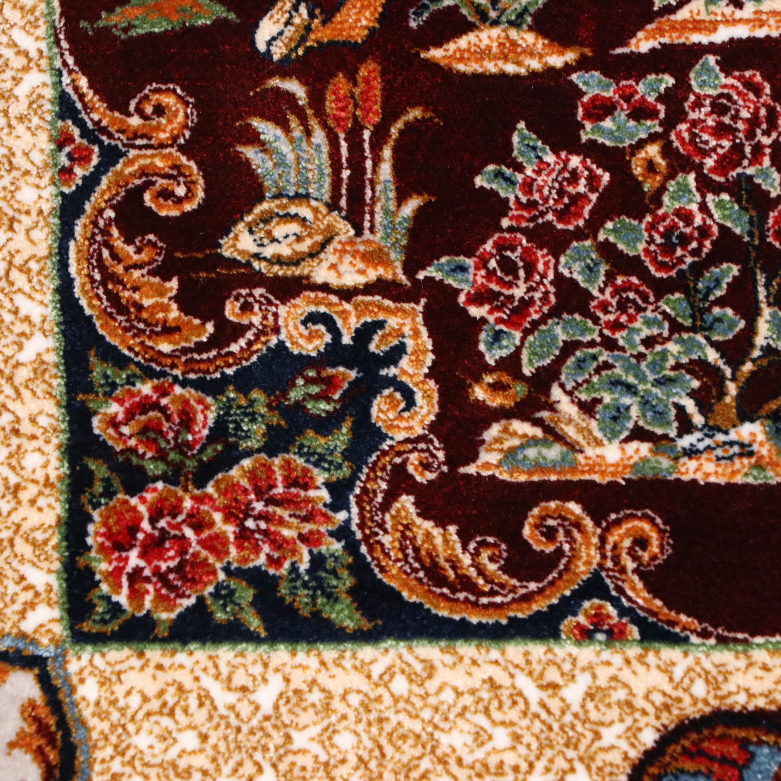 2'6 x 4'1 Machine Made Turkish Tabriz Style Art Silk Accent Rug