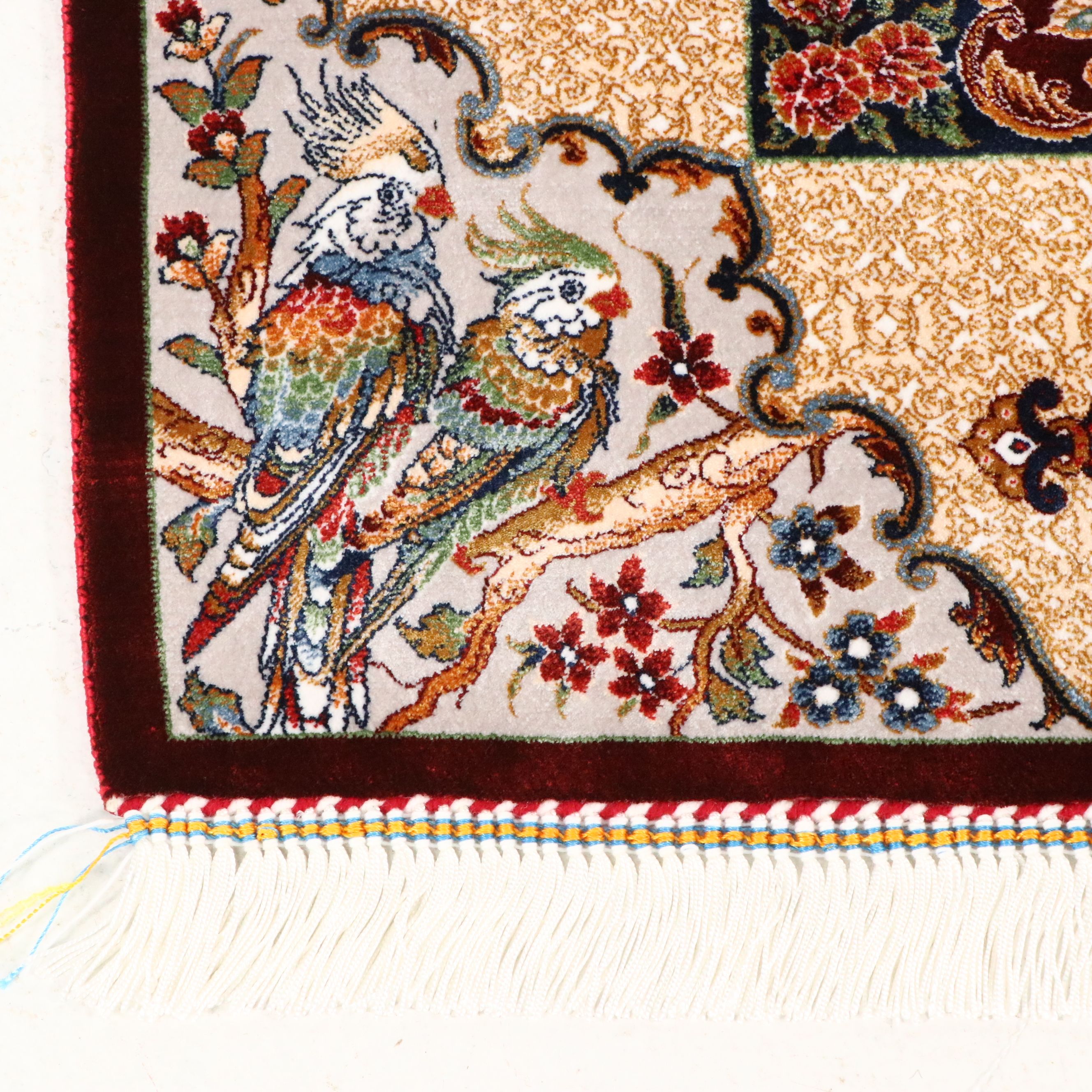 2'6 x 4'1 Machine Made Turkish Tabriz Style Art Silk Accent Rug