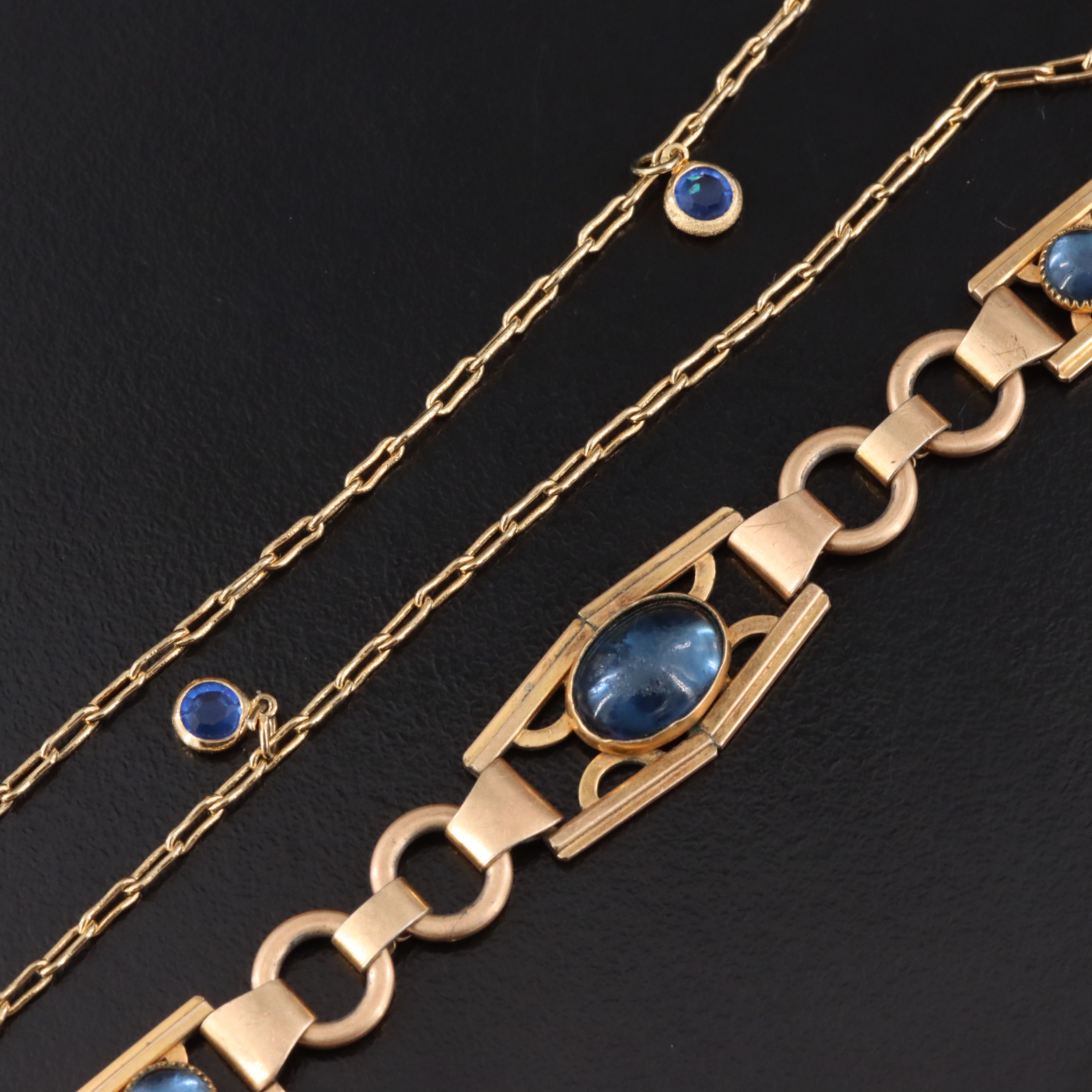 Station Necklace and Providence Stock Co. Gold-Filled Bracelet