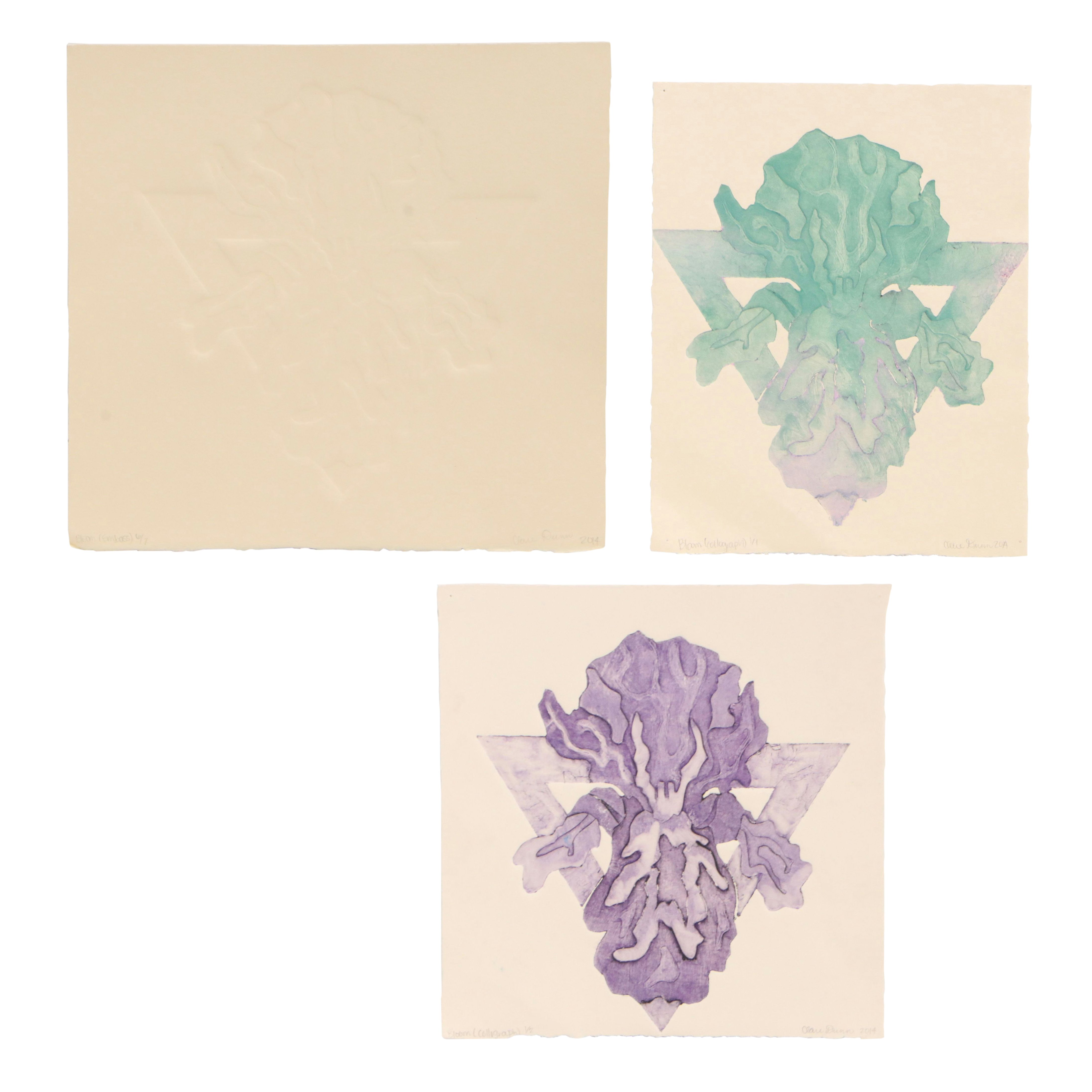 C. F. Dunn Collographs "Bloom," 2014