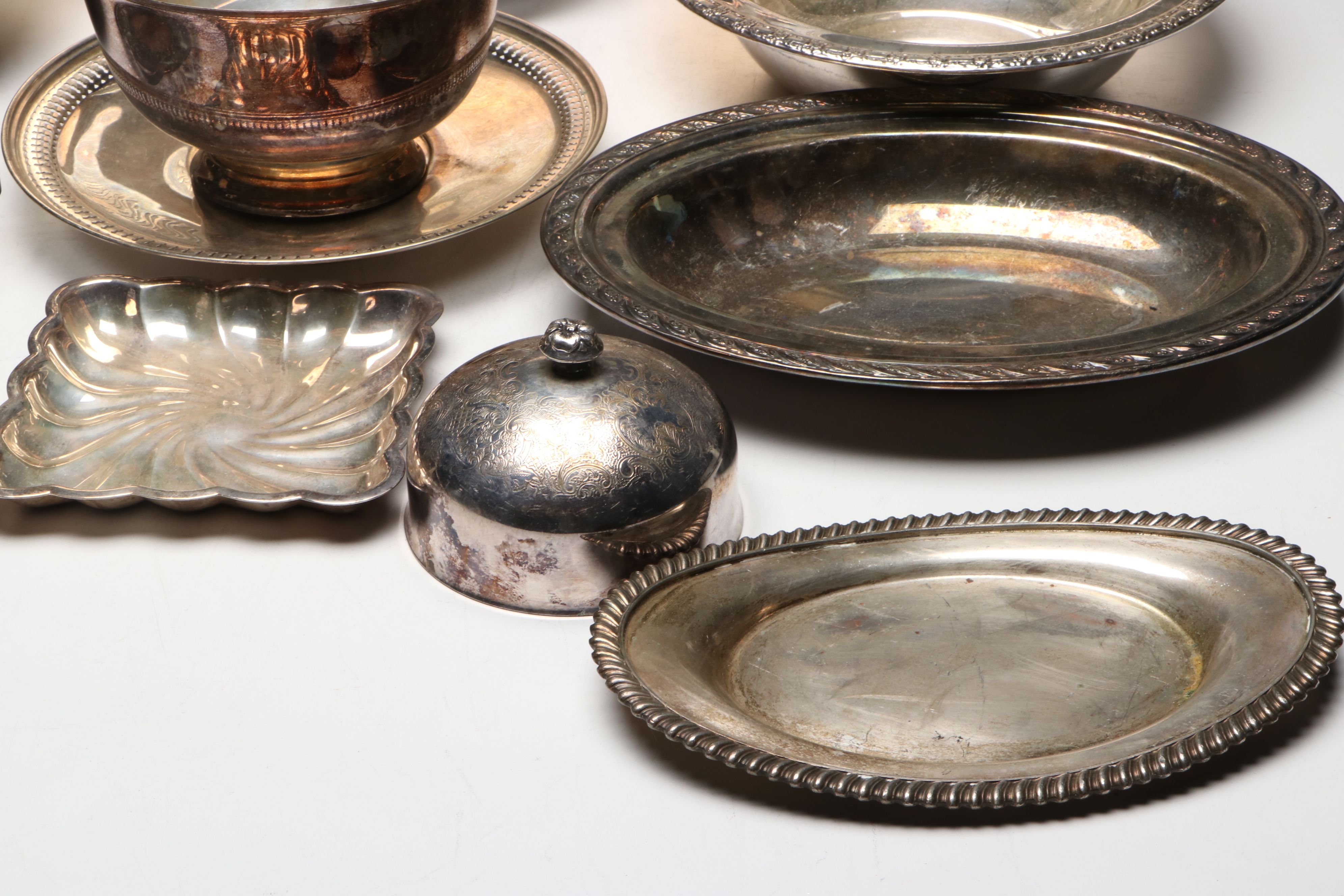 Gorham Bowl with Platters, Trays and More Silver Plate Serveware