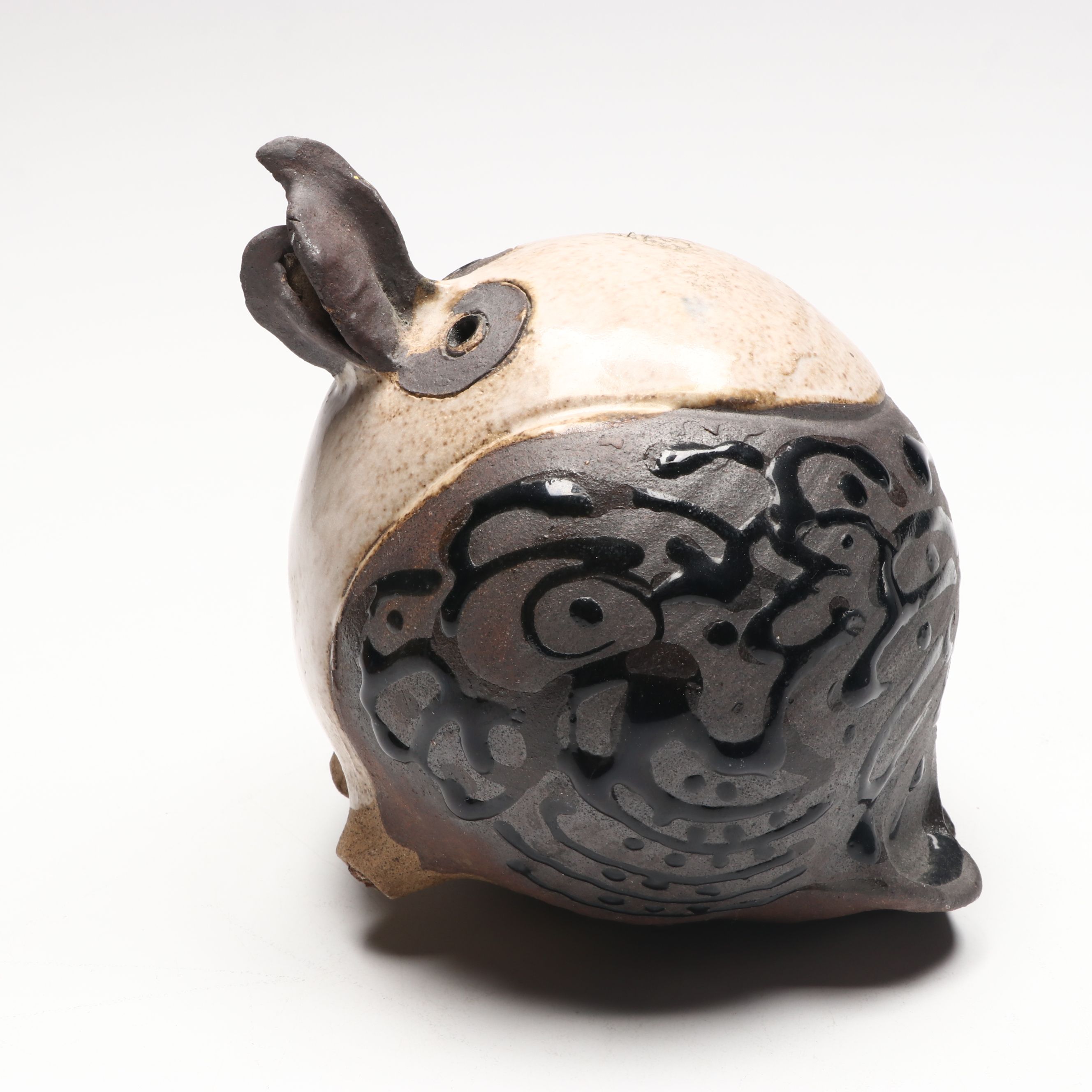 Susan Davis Artist Signed Ceramic Owl