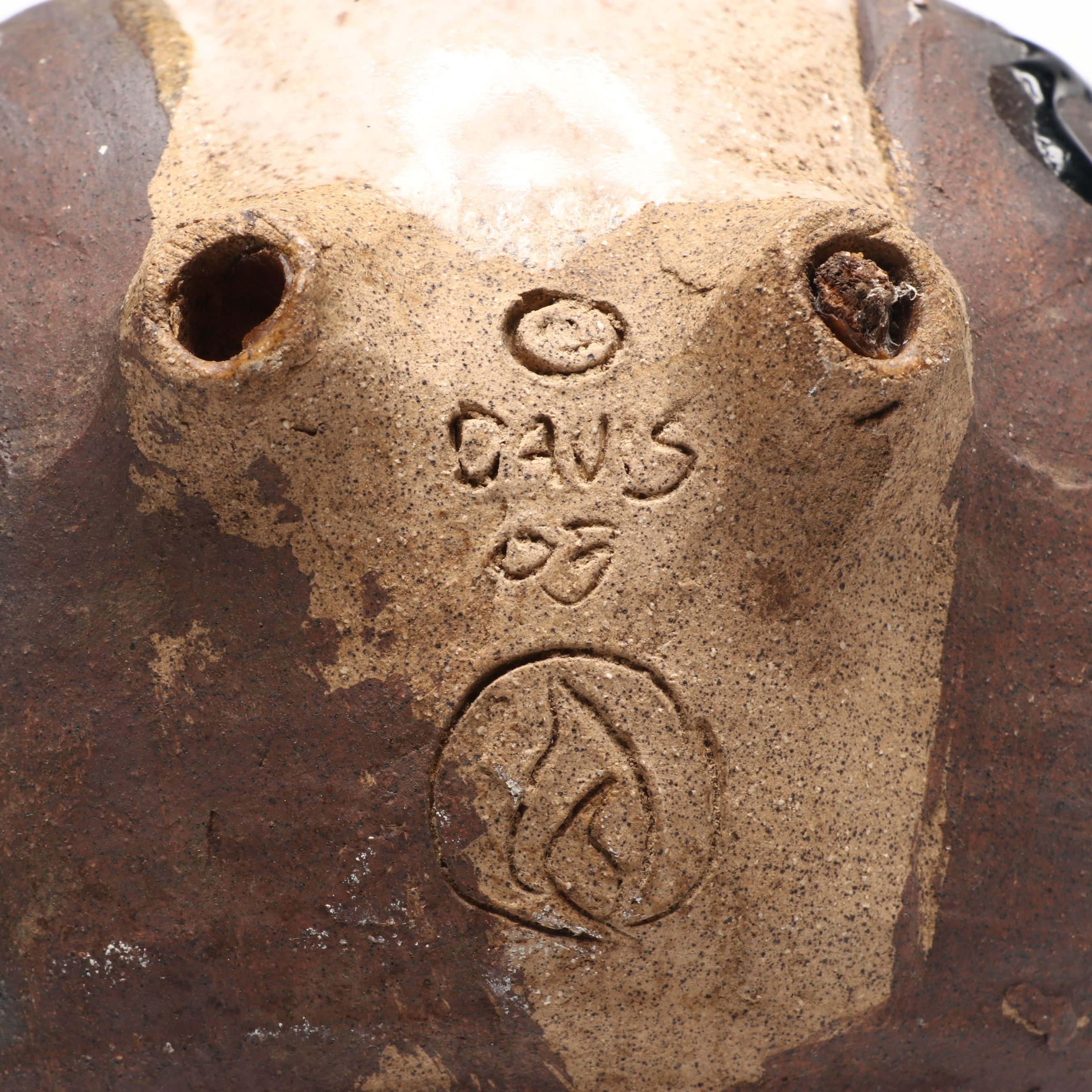 Susan Davis Artist Signed Ceramic Owl