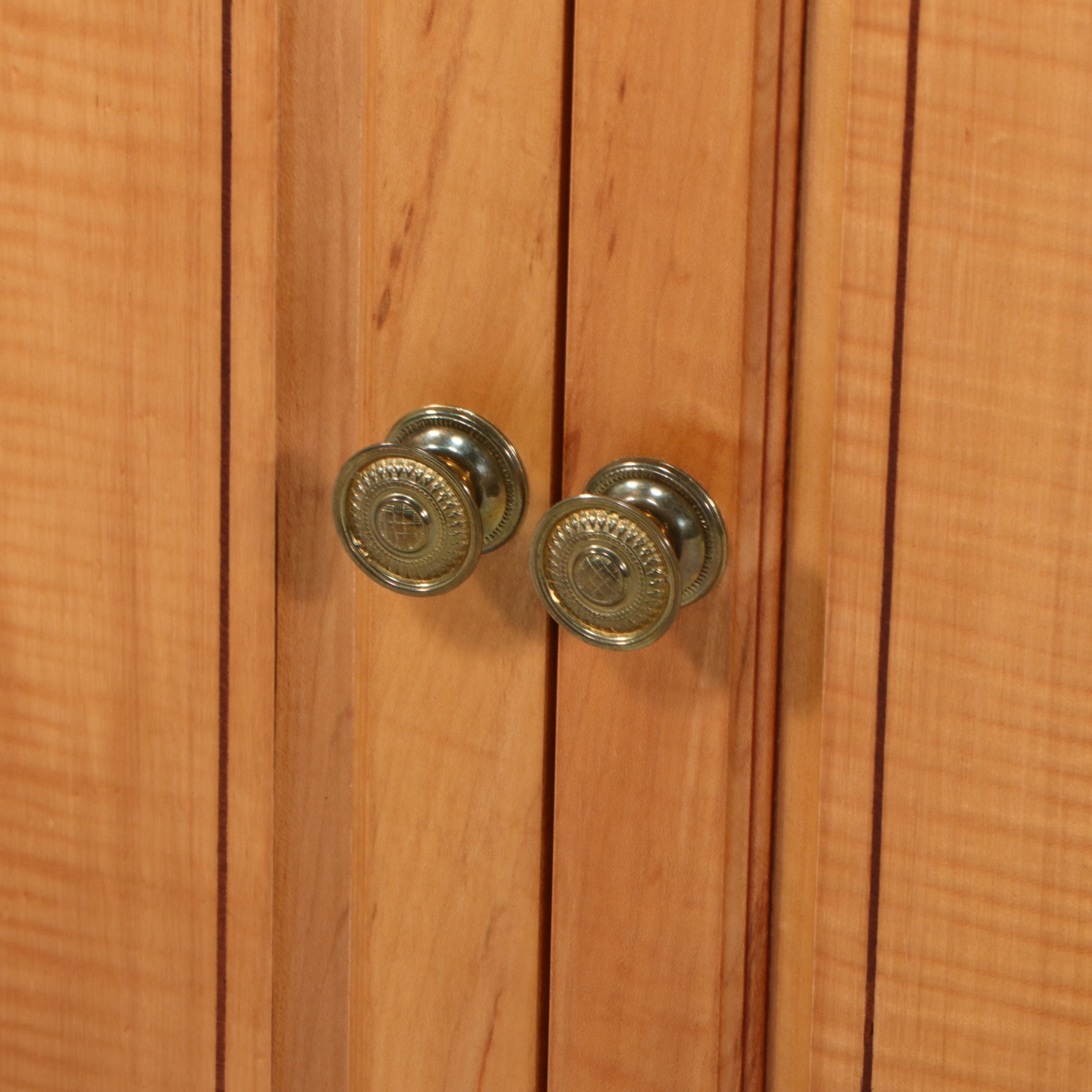 Federal Style Tiger Maple Wall-Mounted Cabinet, Late 20th/21st Century