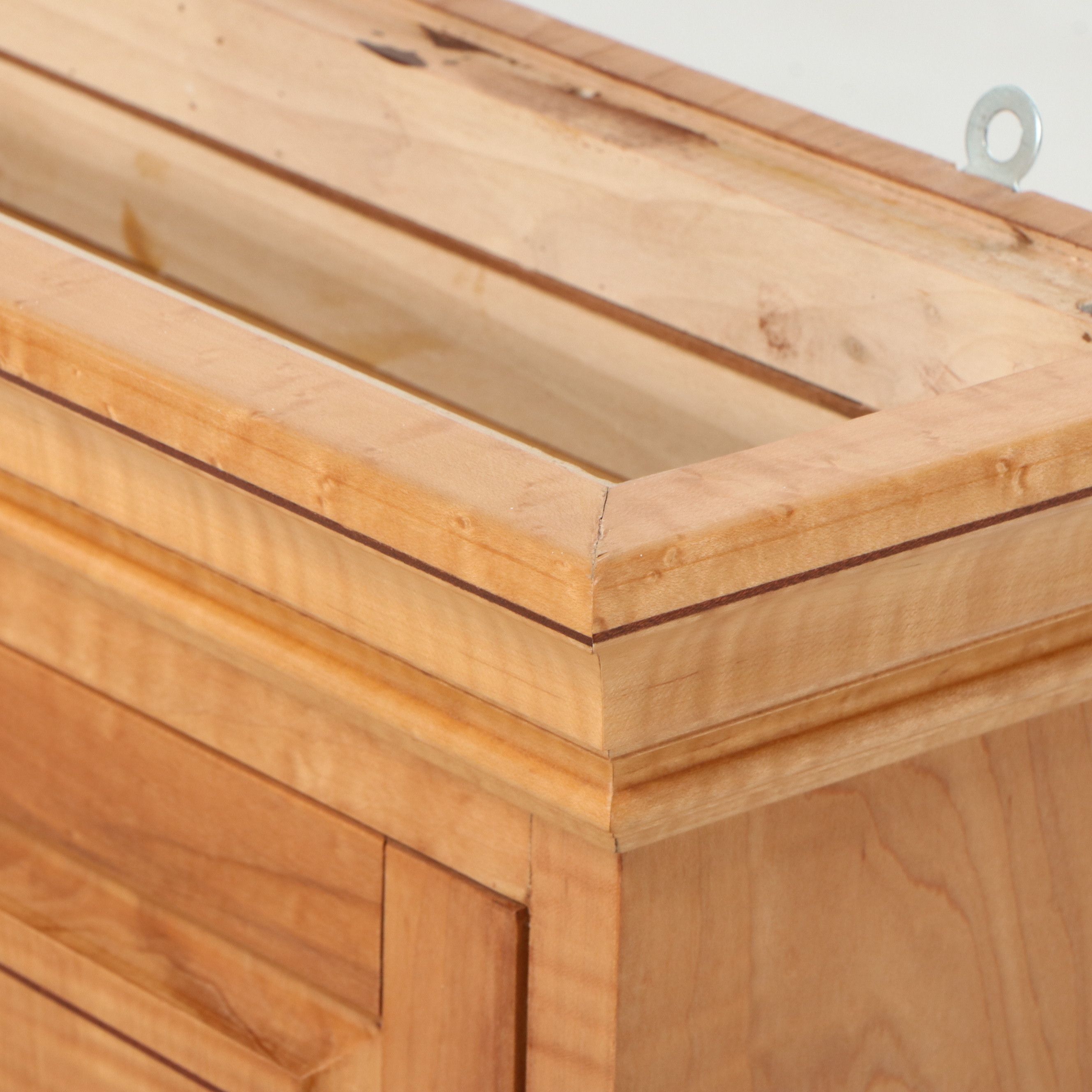 Federal Style Tiger Maple Wall-Mounted Cabinet, Late 20th/21st Century