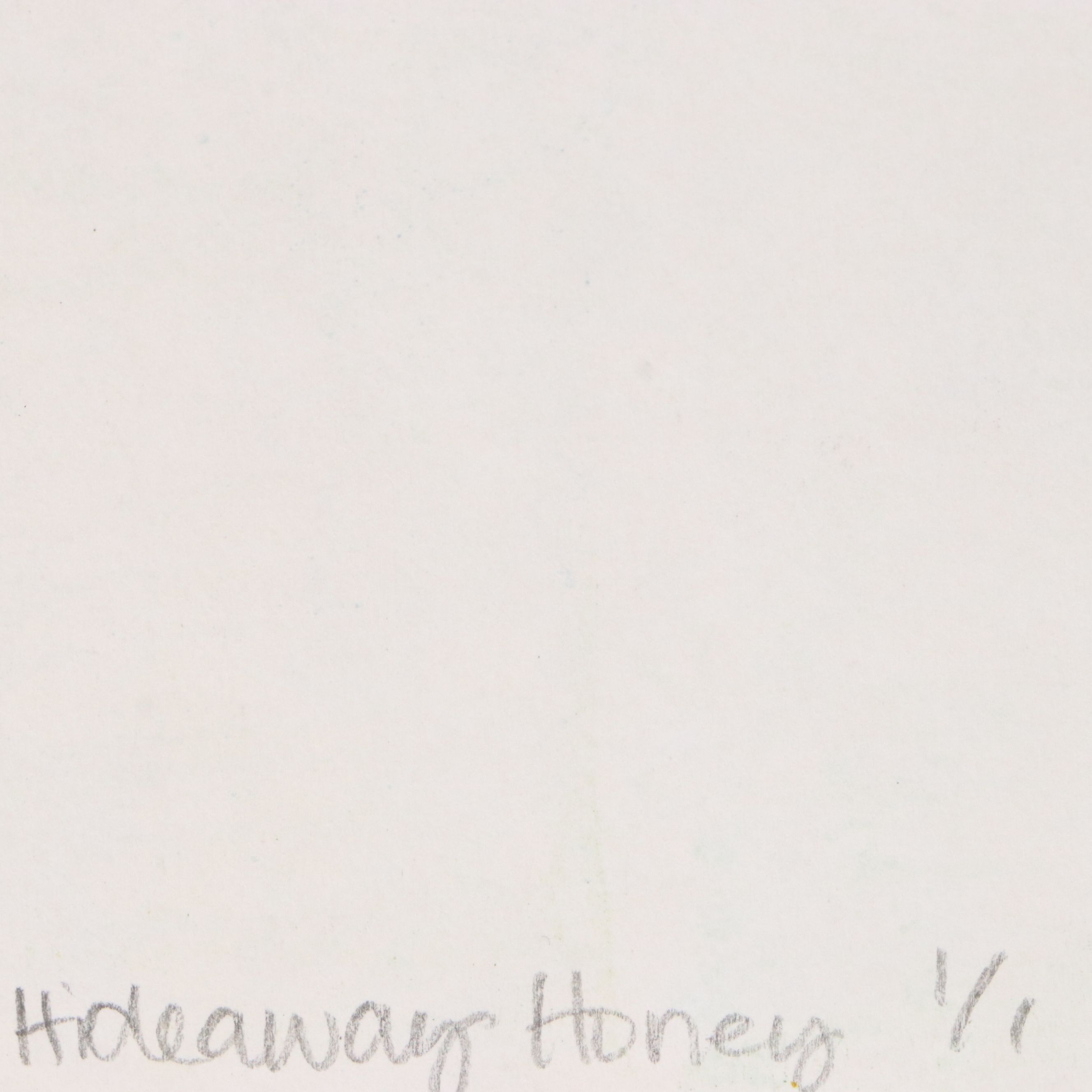 C. F. Dunn Linocut "Hideaway Honey," 2016