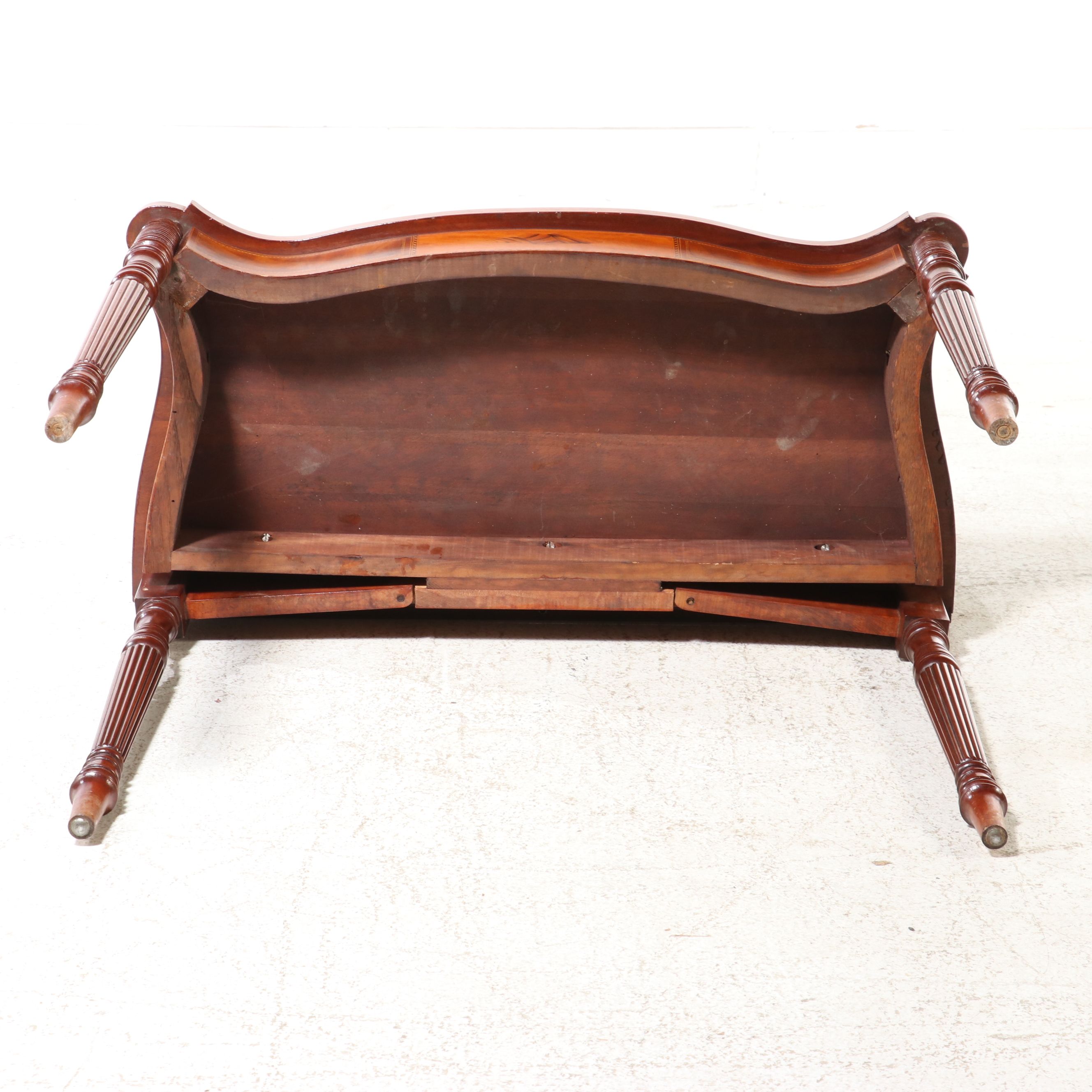 Sheraton Style Mahogany Inlaid Games Table, Early to Mid-20th Century