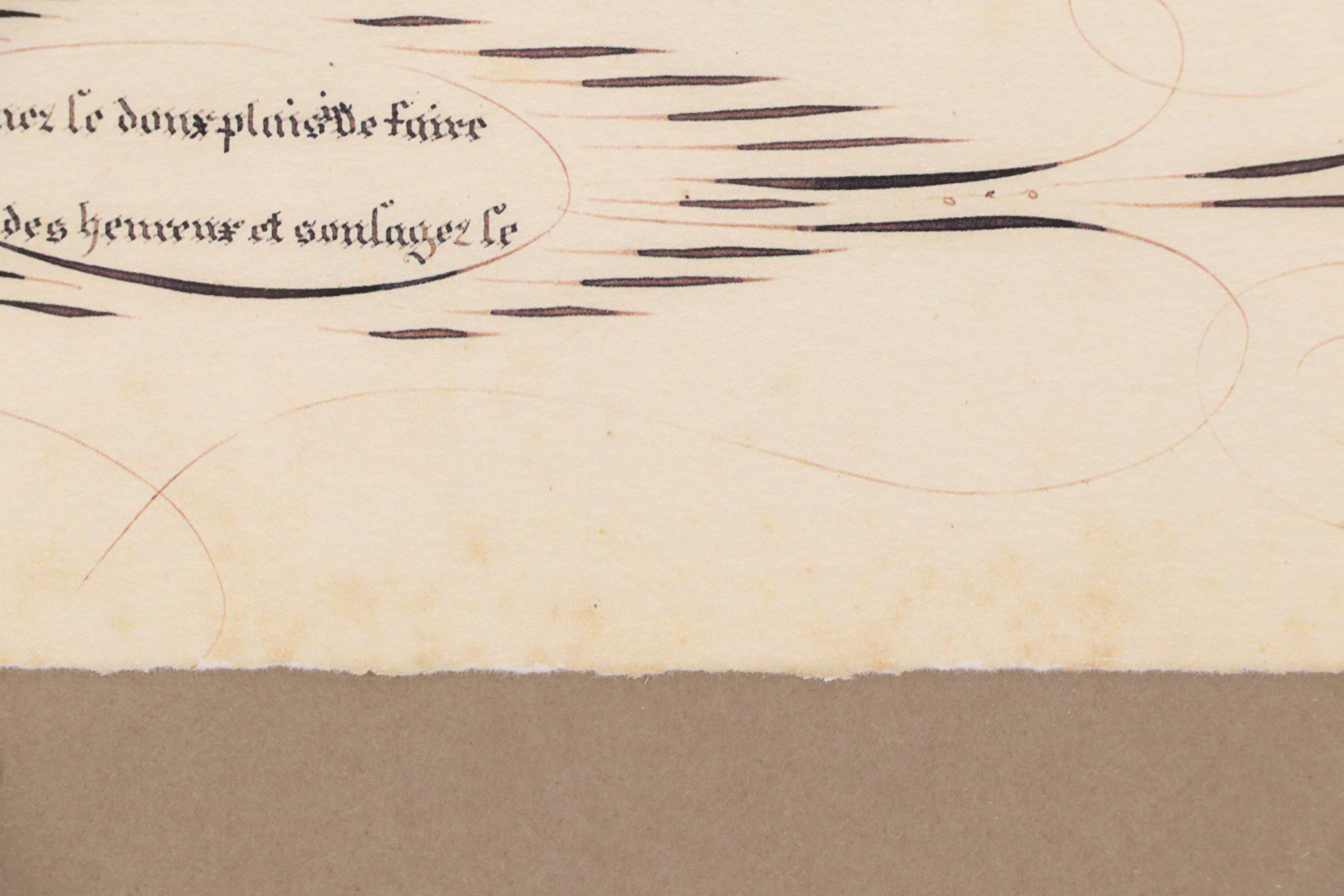 Digital Prints of 18th Century French Calligraphy, Late 20th Century