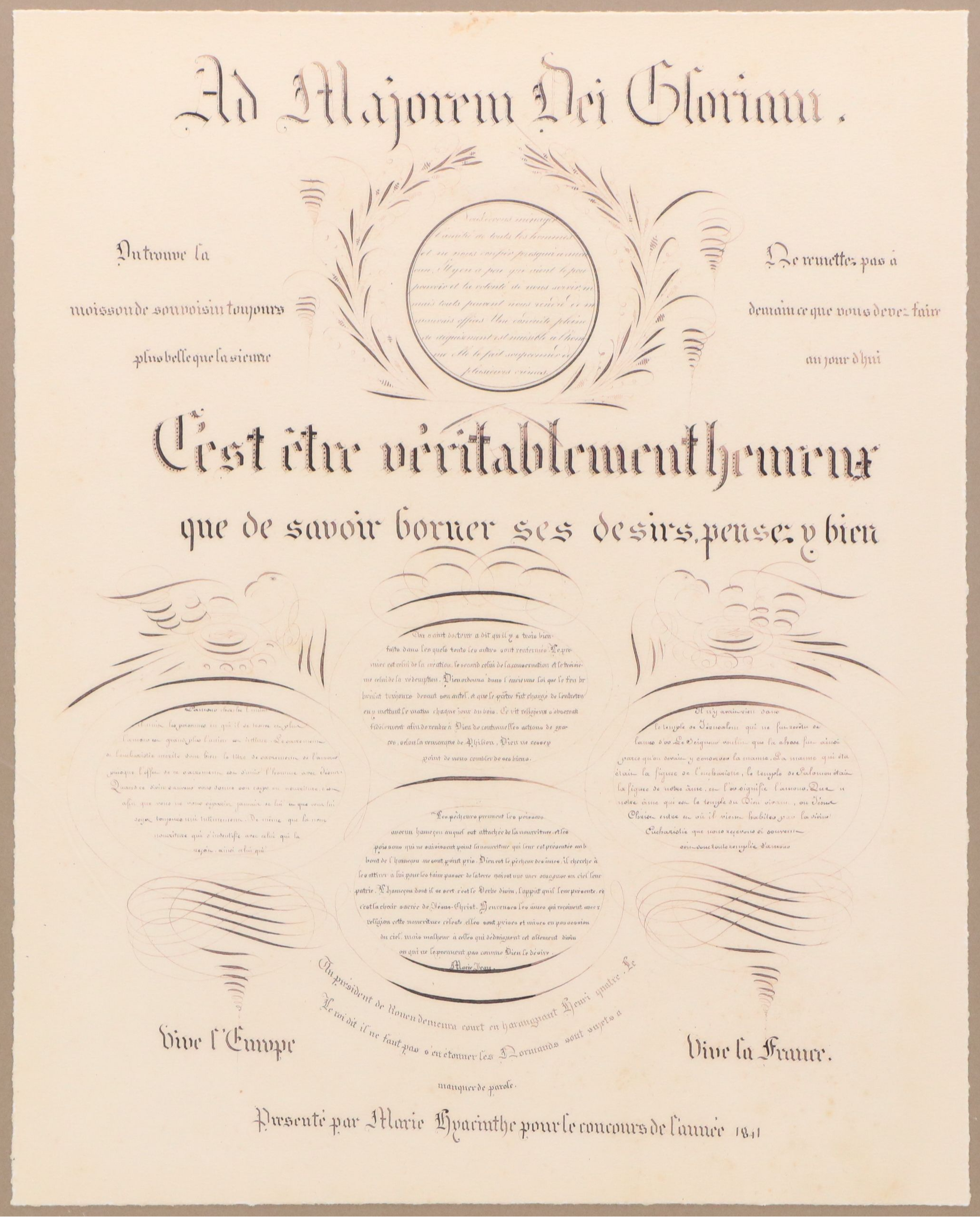 Digital Prints of 18th Century French Calligraphy, Late 20th Century