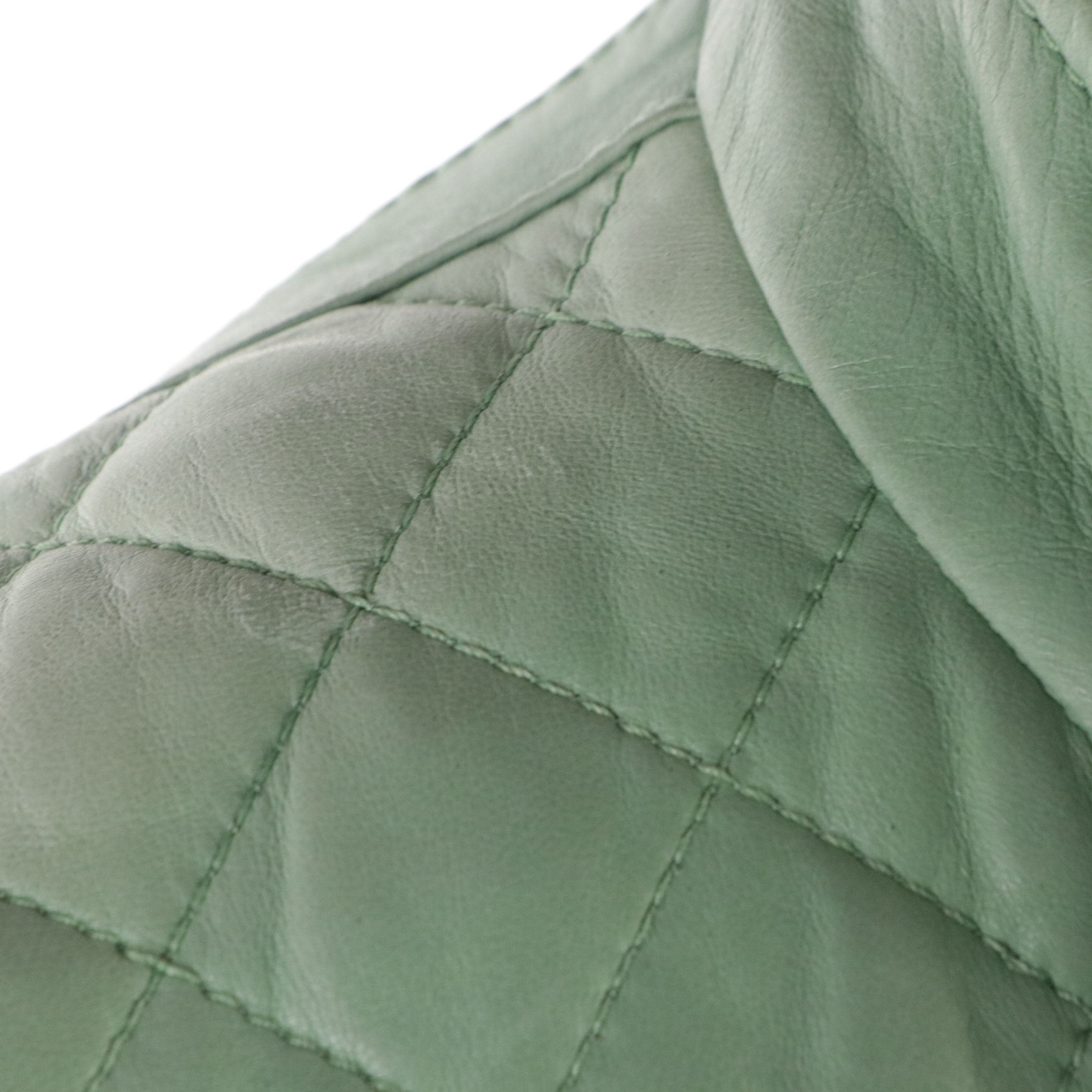 Gucci Biker Jacket in Mint Green Lambskin Leather